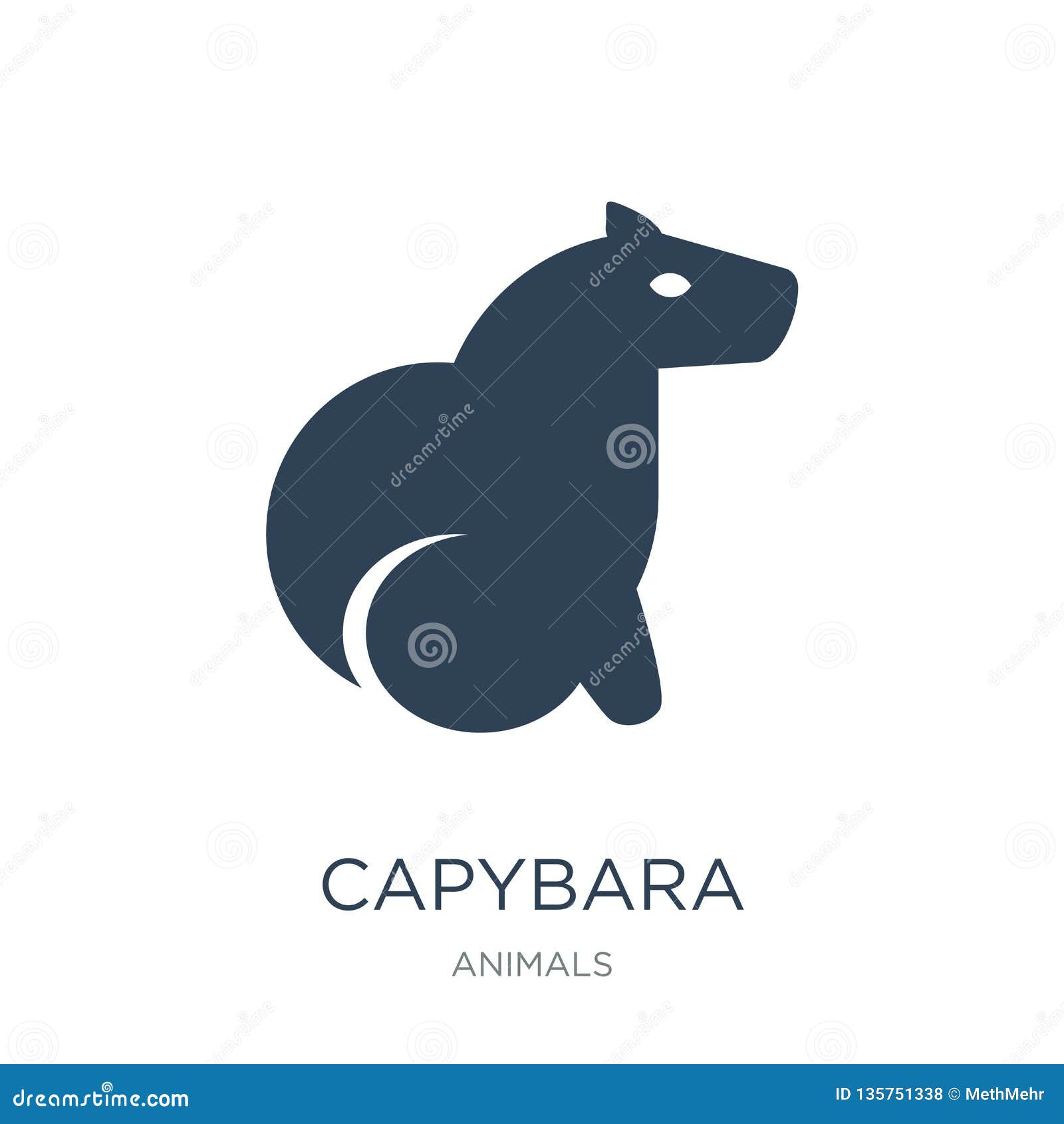 Capivara Ilustração Linear Vetorial Uma Capivara Desenho Animal