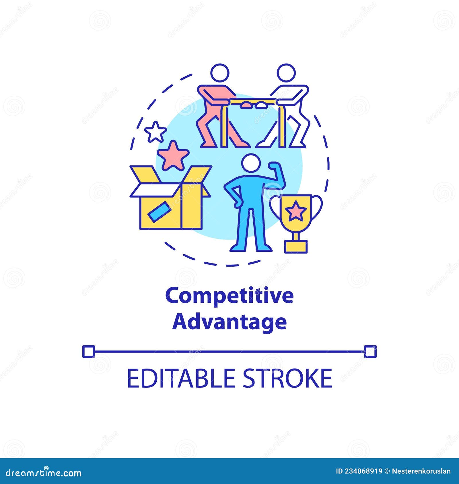 ícone De Cor De Empreendimento Conjunto Ilustração do Vetor