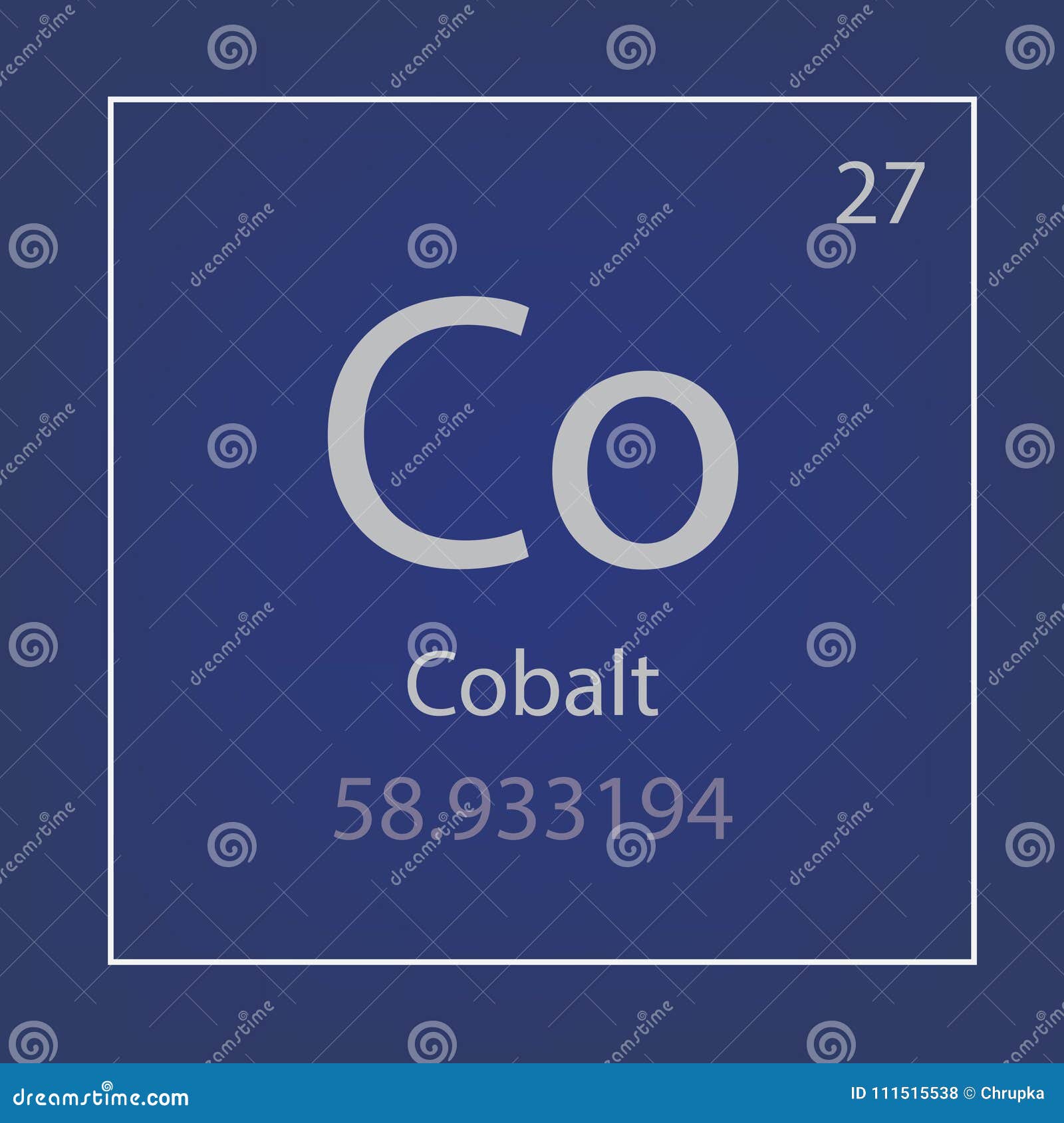 Elemento Químico Do Cobalto. Cone Colorido Com Número Atômico E Peso  Atômico. Elemento Químico Da Tabela Periódica. Royalty Free SVG, Cliparts,  Vetores, e Ilustrações Stock. Image 62994529