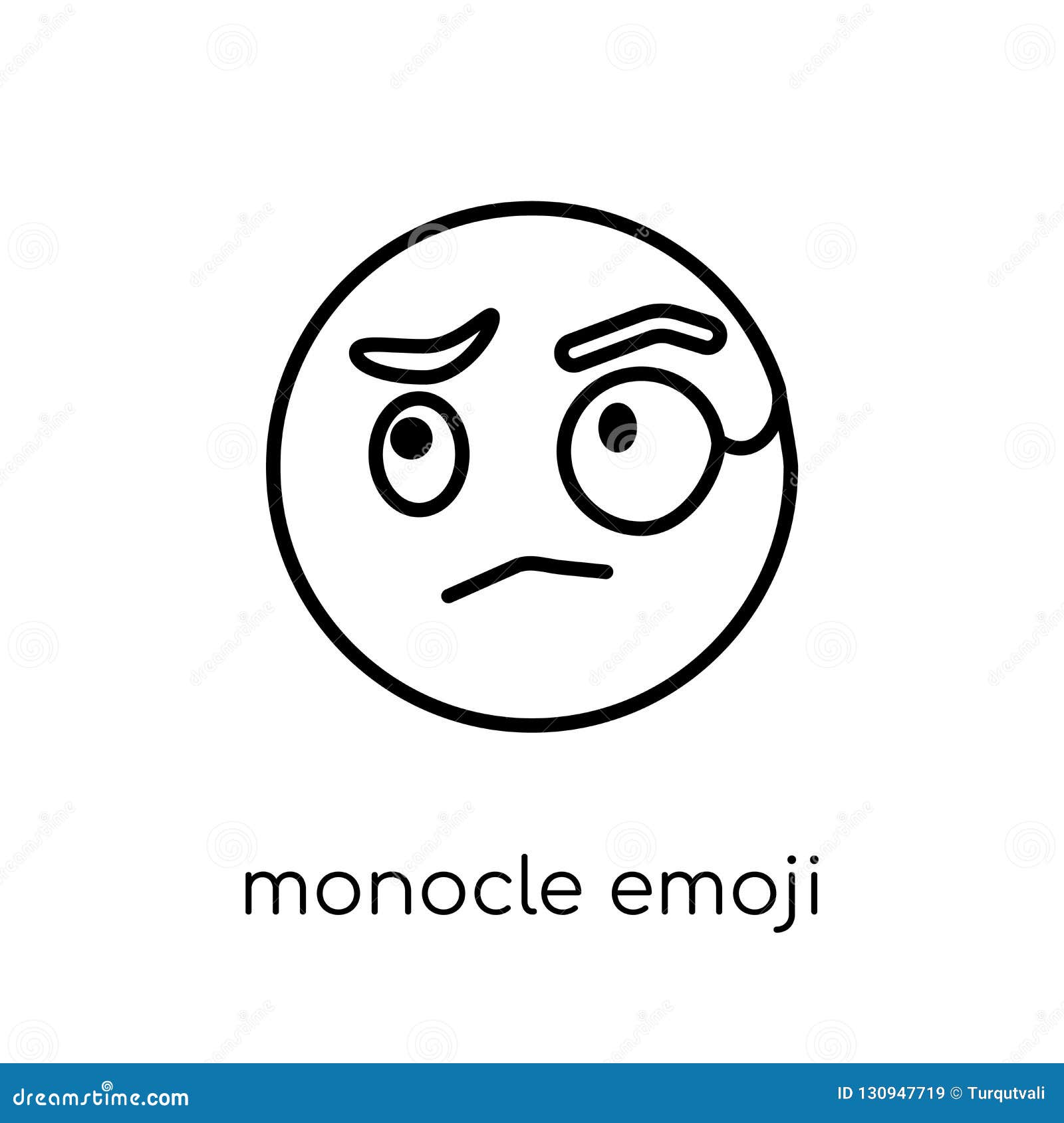 Emoticon de cavalheiro. ícone de senhor com bigode e monóculo.