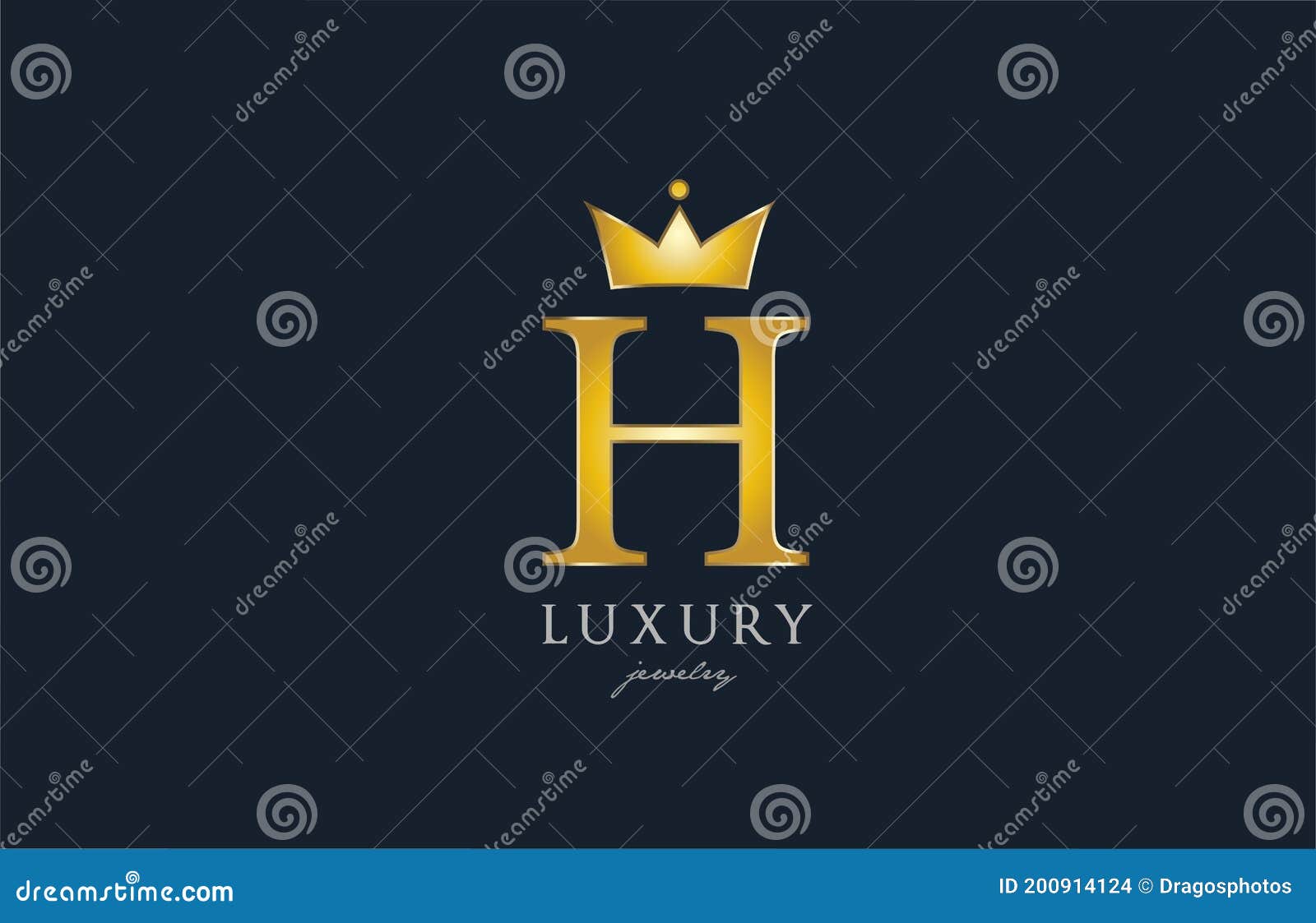 ícone Do Logotipo Da Letra Do Alfabeto Jewelry Gold H. Design Criativo Com  a Coroa-rei Para Empresas De Luxo E Empresas Ilustração do Vetor -  Ilustração de fresco, alfabeto: 200914124