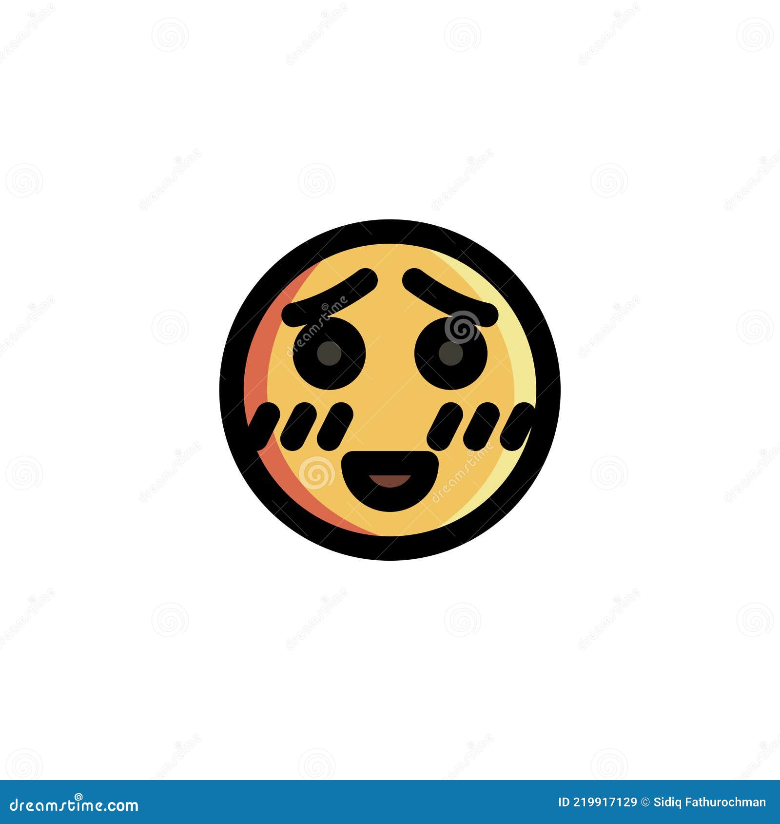 ícone Emoticon Do Rosto Do Sorriso Ilustração do Vetor