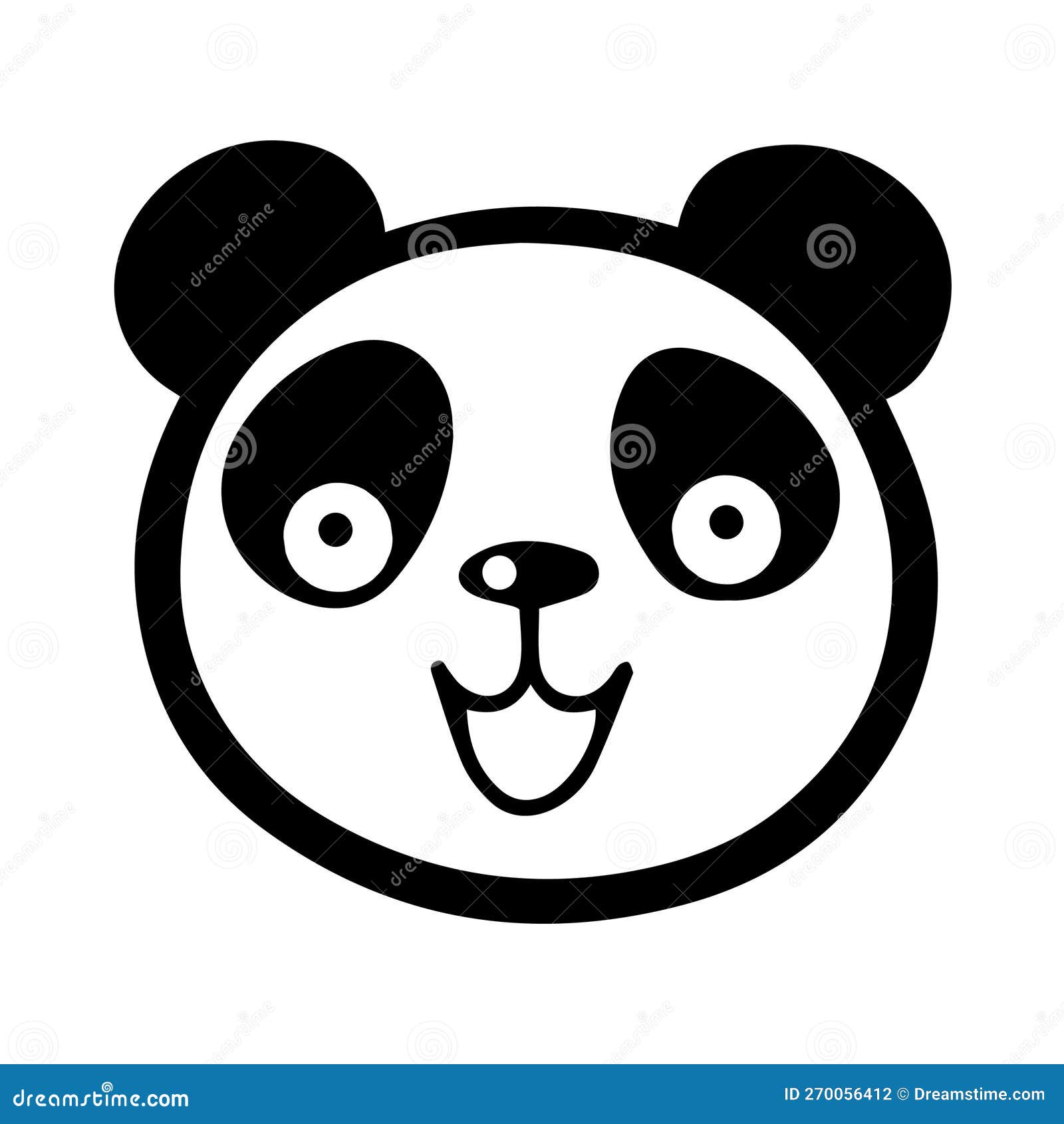 ícone Do Vetor De Desenho Animado Do Rosto Do Panda De Sorriso Feliz Fofo  Isolado Em Branco Ilustração do Vetor - Ilustração de divertimento, panda:  270056412