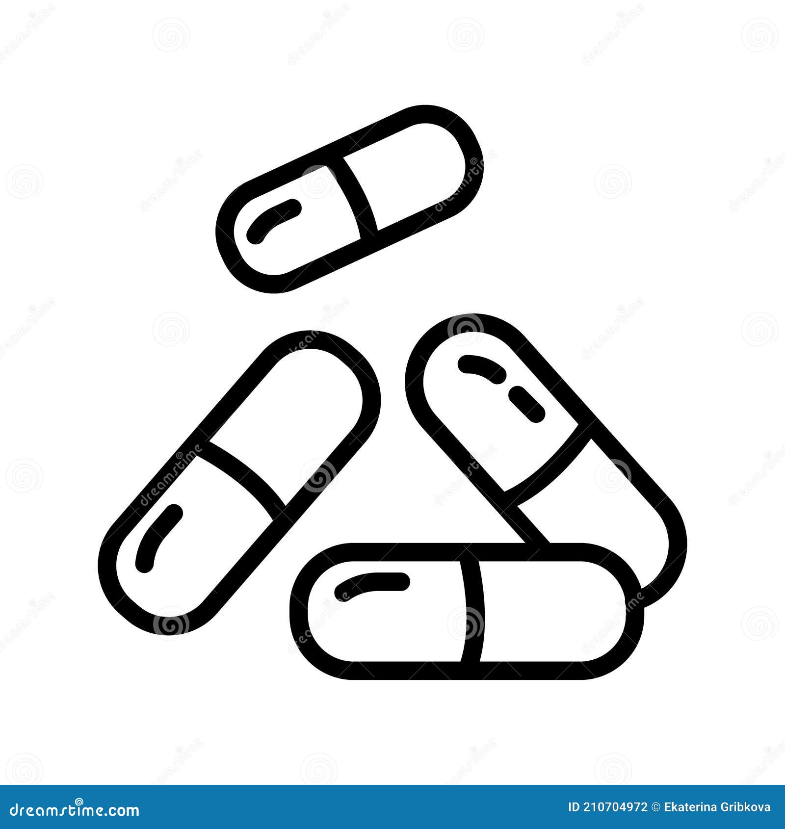 Uma Ilustração Vetorial Do Logotipo Para A Pílula De Medicamentos