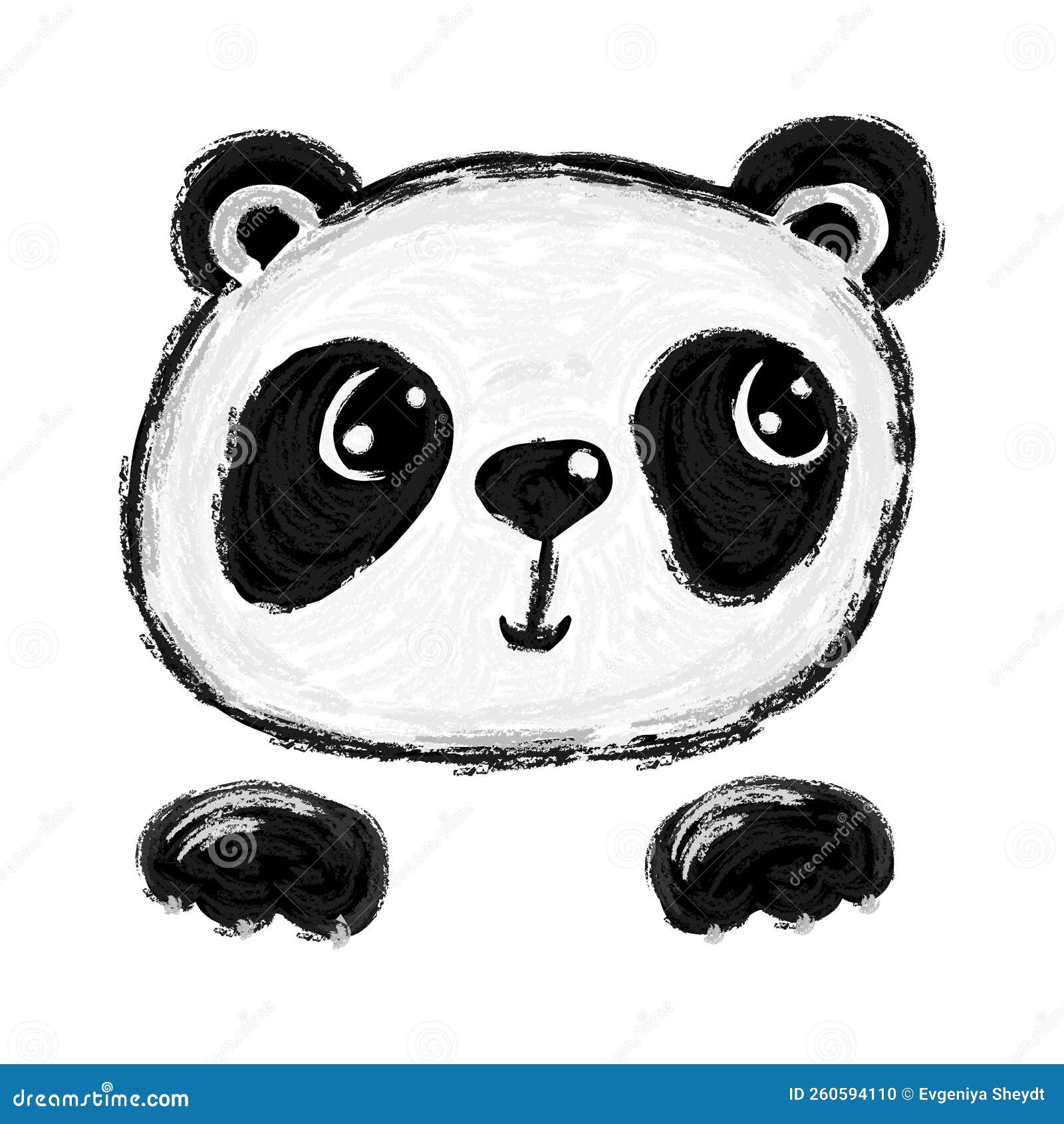 Logotipo do ícone do vetor de desenho de rosto de panda bonito isolado em  branco