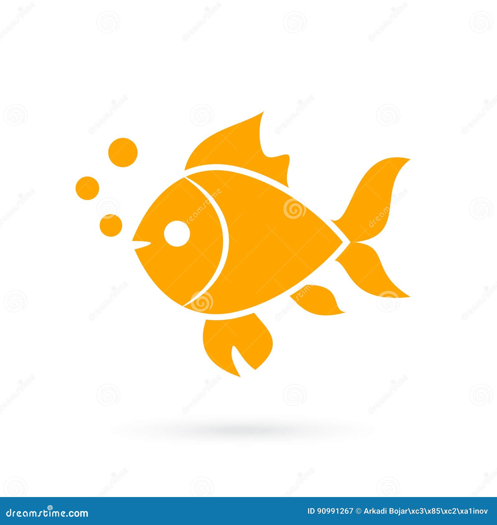 Ícone Do Vetor Do Peixe Dourado Ilustração do Vetor - Ilustração de  isolado, alaranjado: 90991267, image size:1600x1690