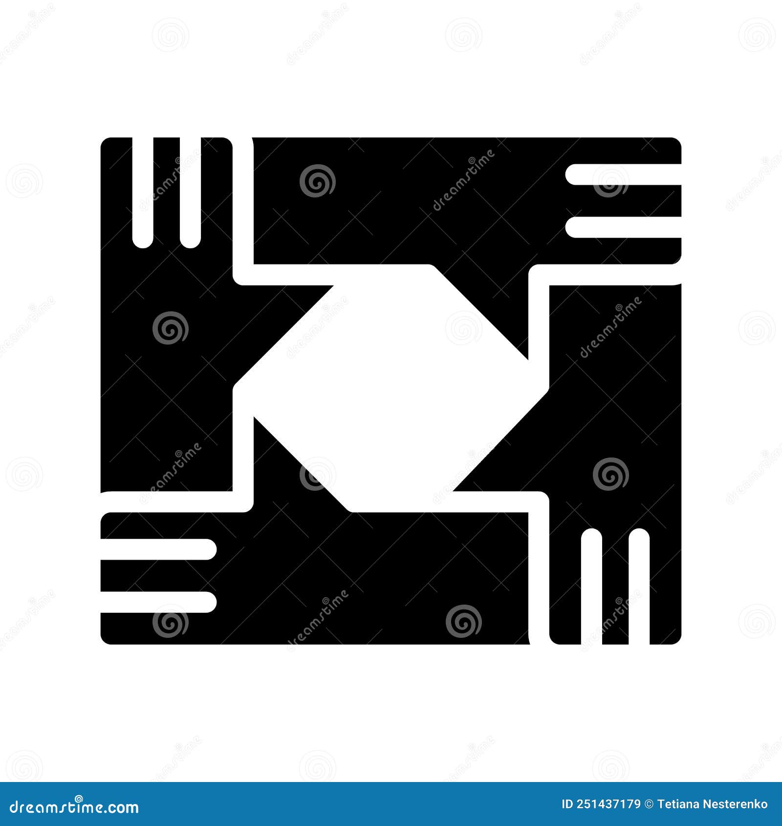 ícone de glifo comercial e industrial. equipamento para escritório