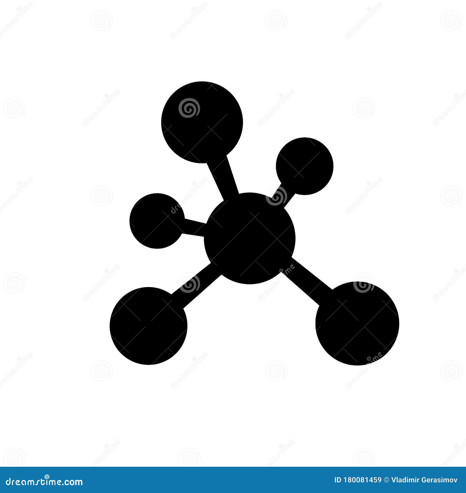 Imagem Vetorial De Uma Molécula. ícone Da Pesquisa Molecular Em