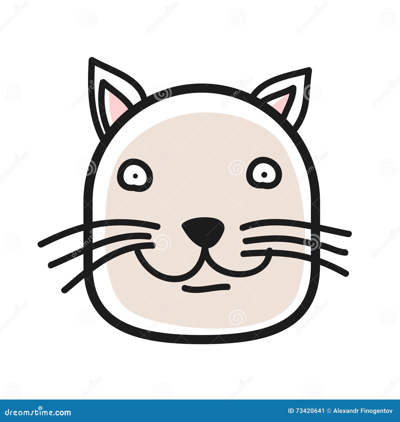 Ícone Principal Animal Dos Desenhos Animados Avatar Da Cara Do Gato Para O  Perfil De Redes Sociais Projeto Tirado Mão Ilustração do Vetor - Ilustração  de social, cartoon: 73420641