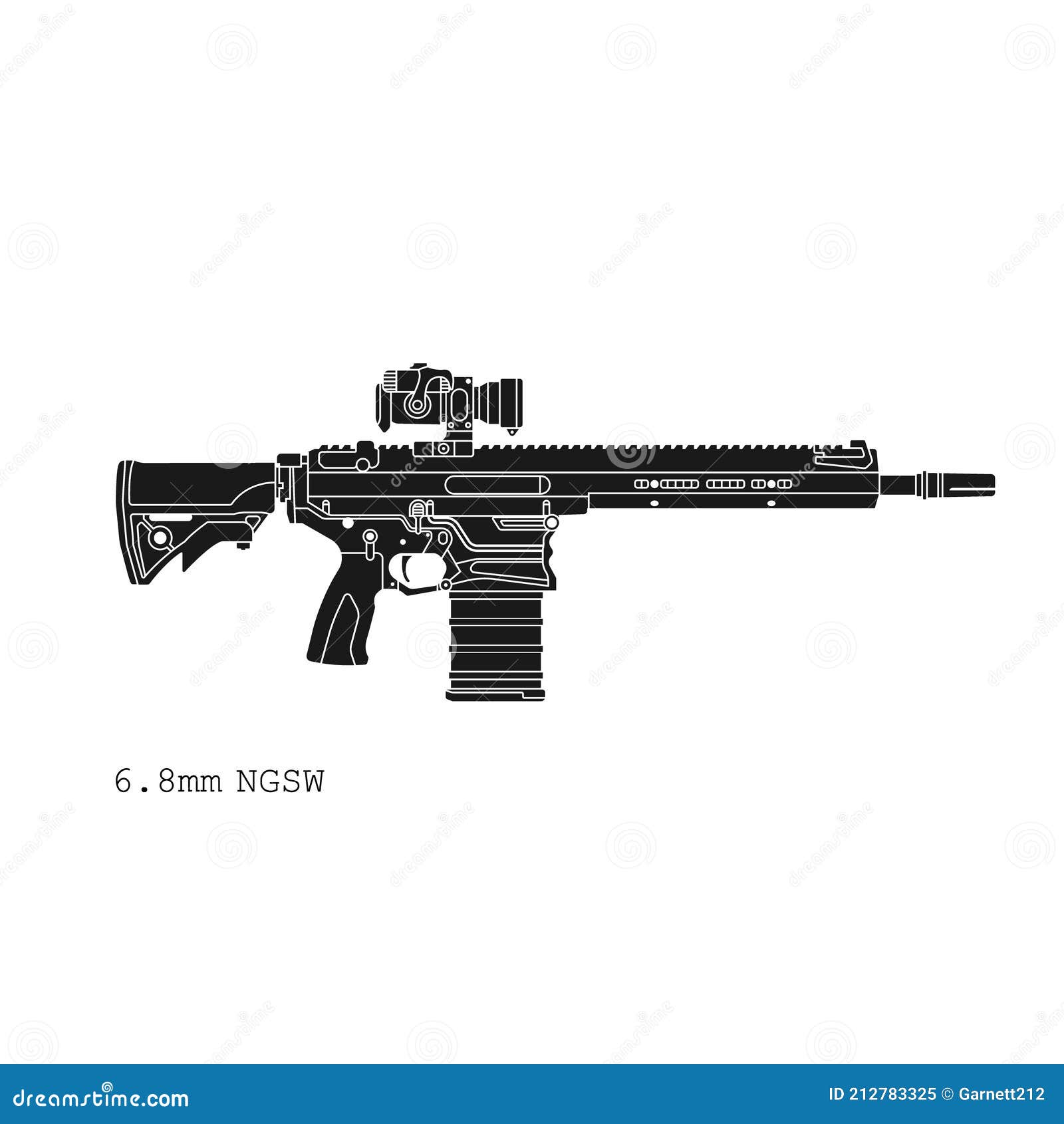 ícone Realista Do Vetor Da Jng 68 Mm De Carbina. As últimas Armas Dos Eua  Ilustração do Vetor - Ilustração de soldado, jogo: 212783325