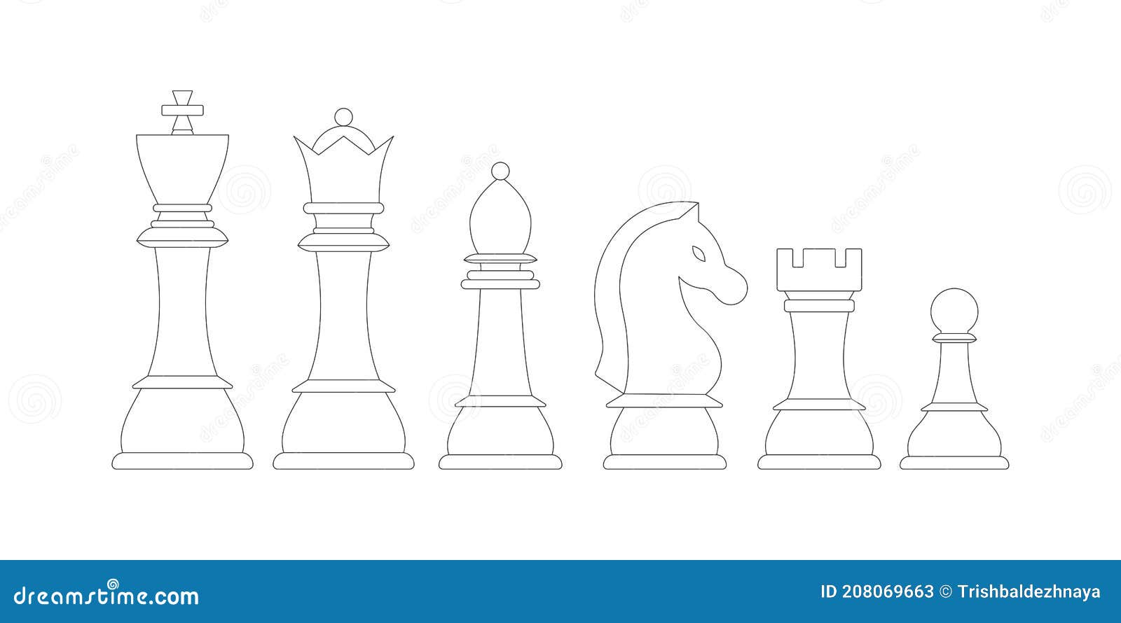 ícone De Estilo De Linha Da Peça De Xadrez Do Pawn Ilustração do