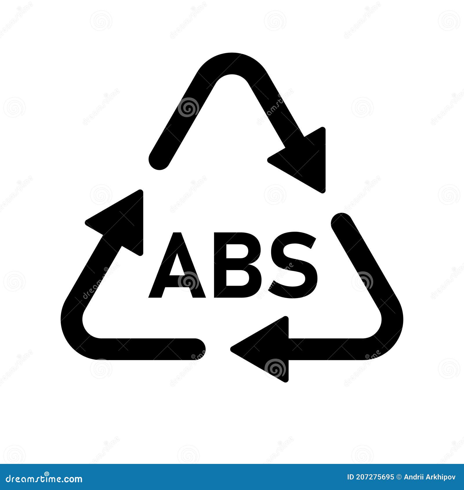 ícone Vetorial Do Símbolo Plástico De Reciclagem Abs 9. Código De