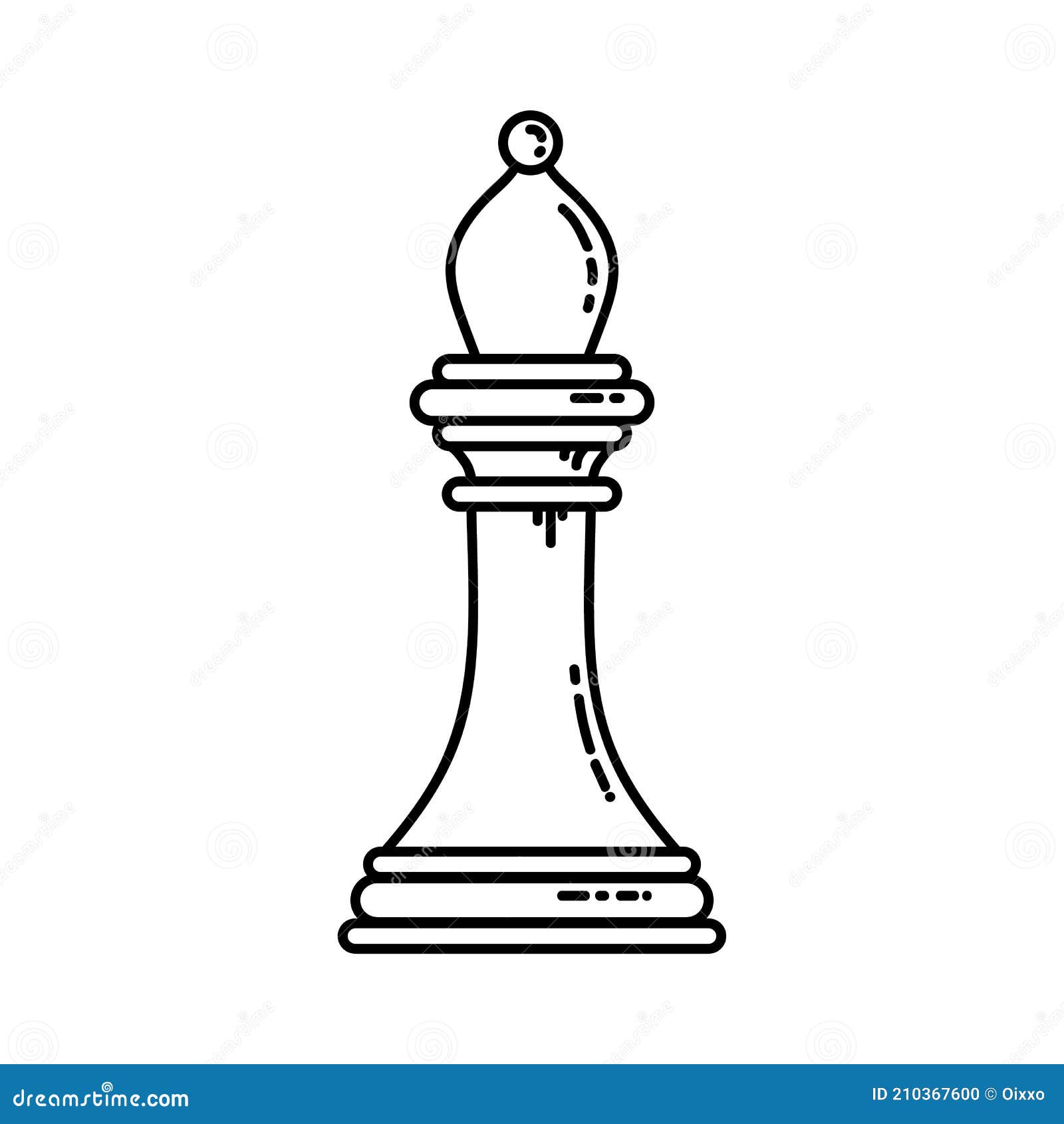 Ilustração De Um ícone De Torre E Uma Peça De Xadrez Vetorial