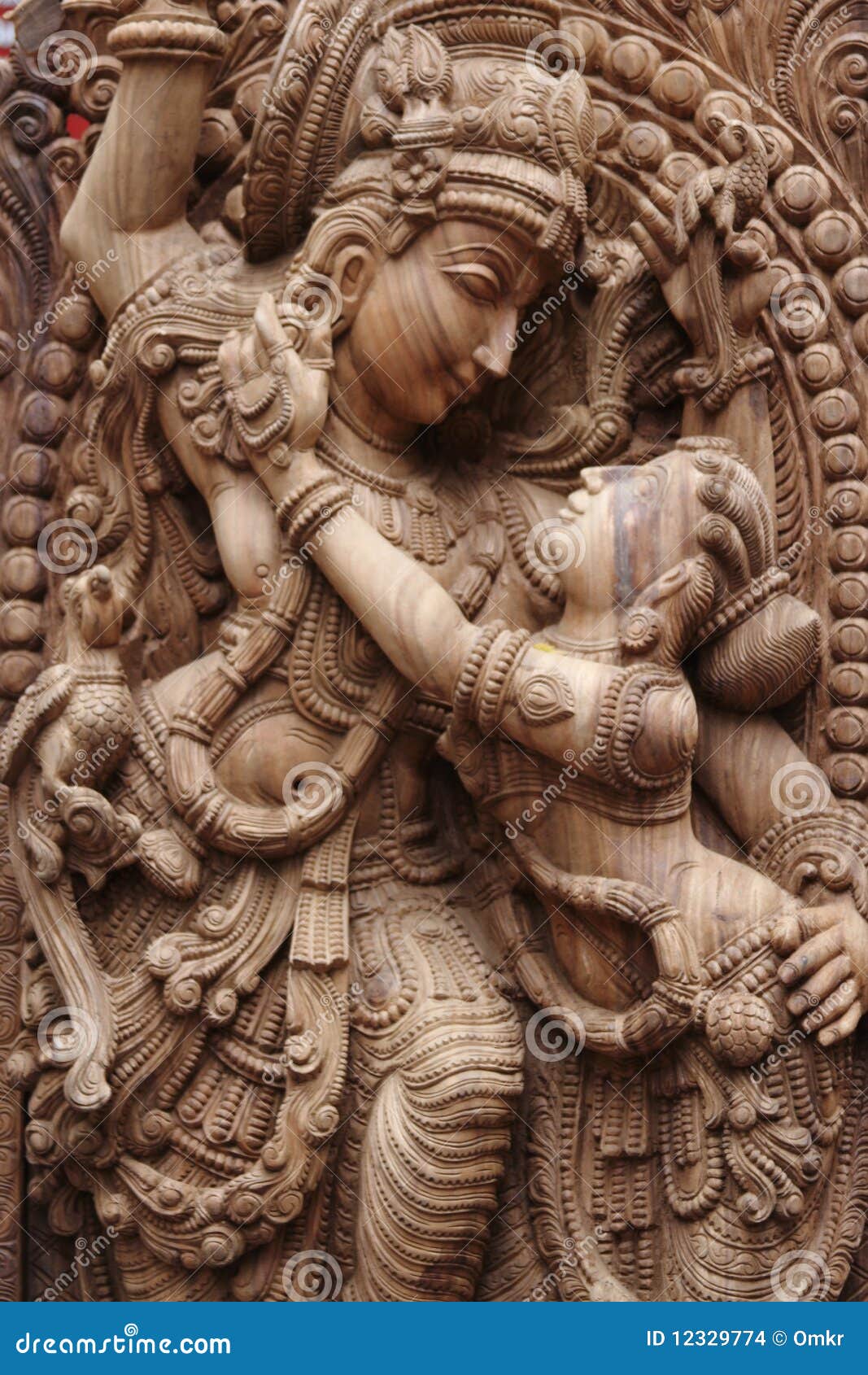 Estátua do Senhor Krishna do Deus Hindu - Ídolo indiano Krishna