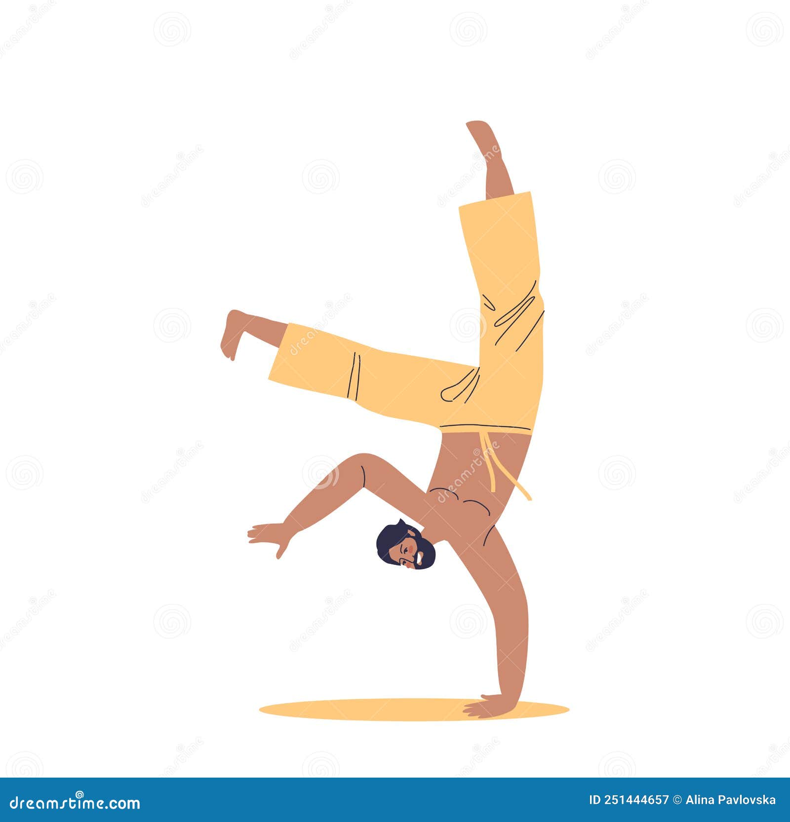 índio Executando Thai Chi. Yoga De Prática Masculina Oriental Ou Arte  Marcial Kalaripayattu Ilustração do Vetor - Ilustração de arte, luta:  251444657