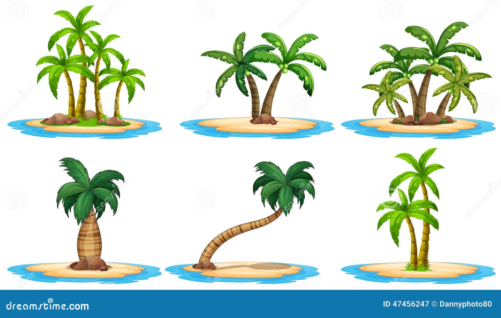 illustration stock îles et palmier image