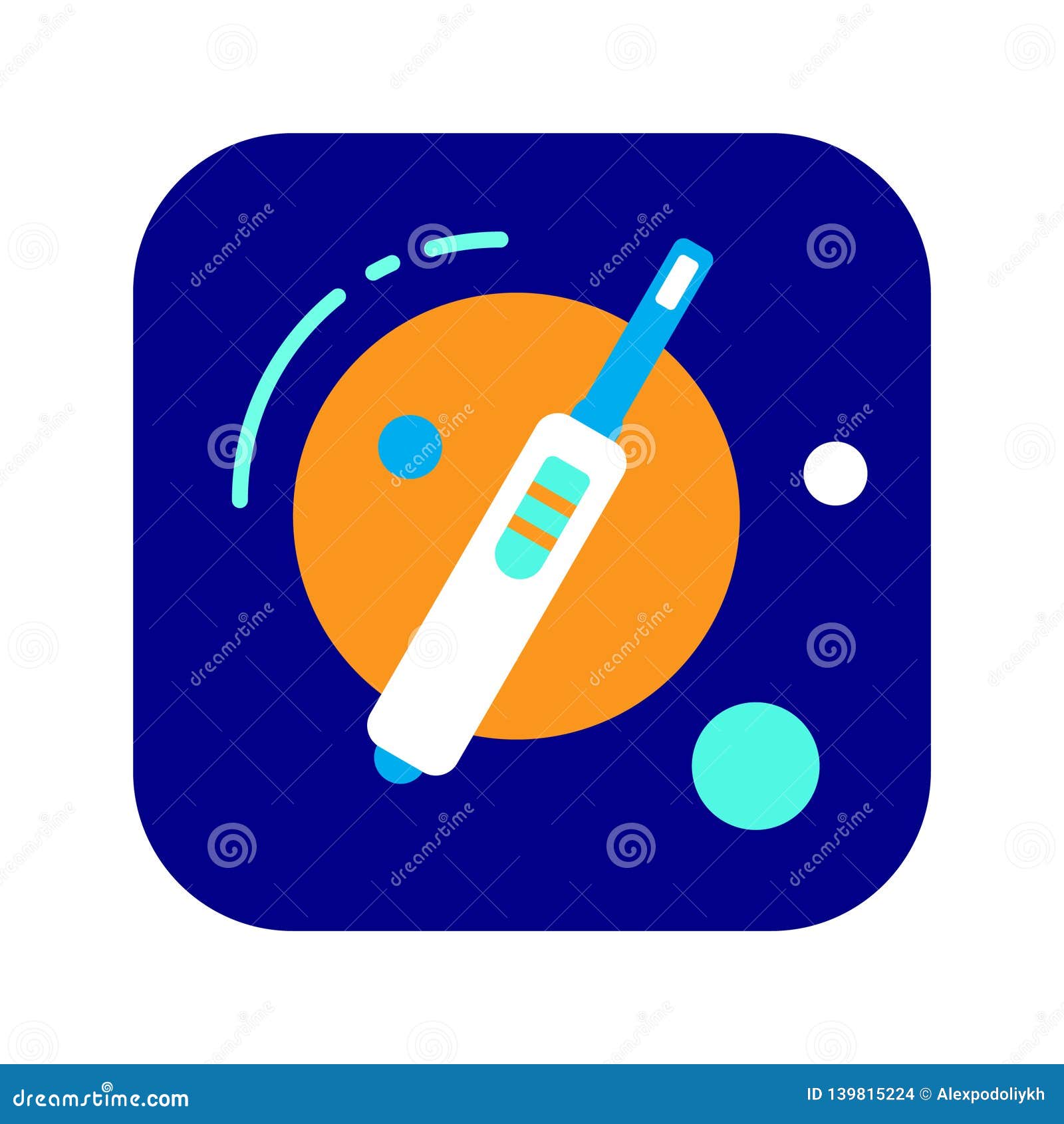 Flat Color Icon Pregnancy Test With Positive Result As A Two Lines ... Flat Color Icon Pregnancy Test With Positive Result As A Two Lines ...