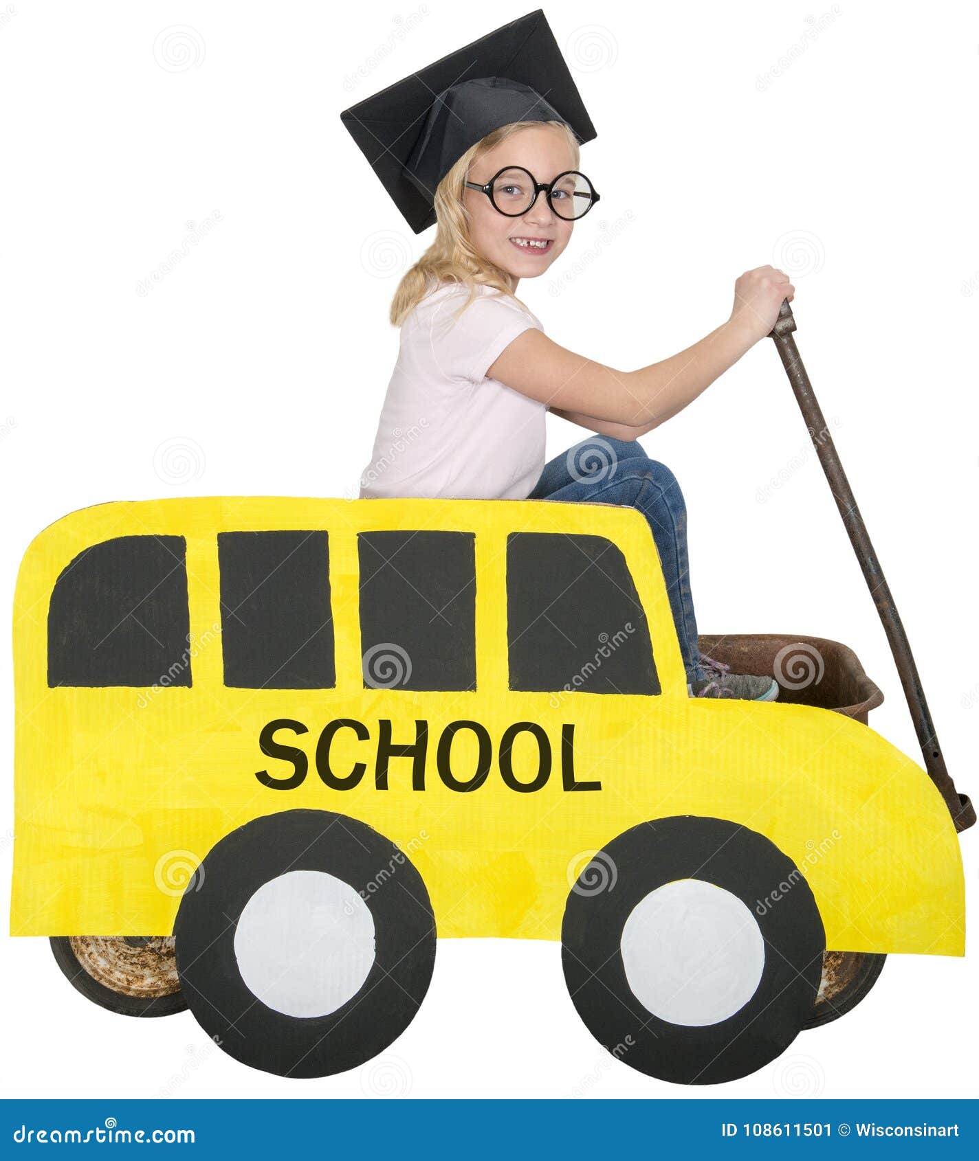 Ônibus Escolar, Crianças, Jogo, Isolado Imagem de Stock - Imagem