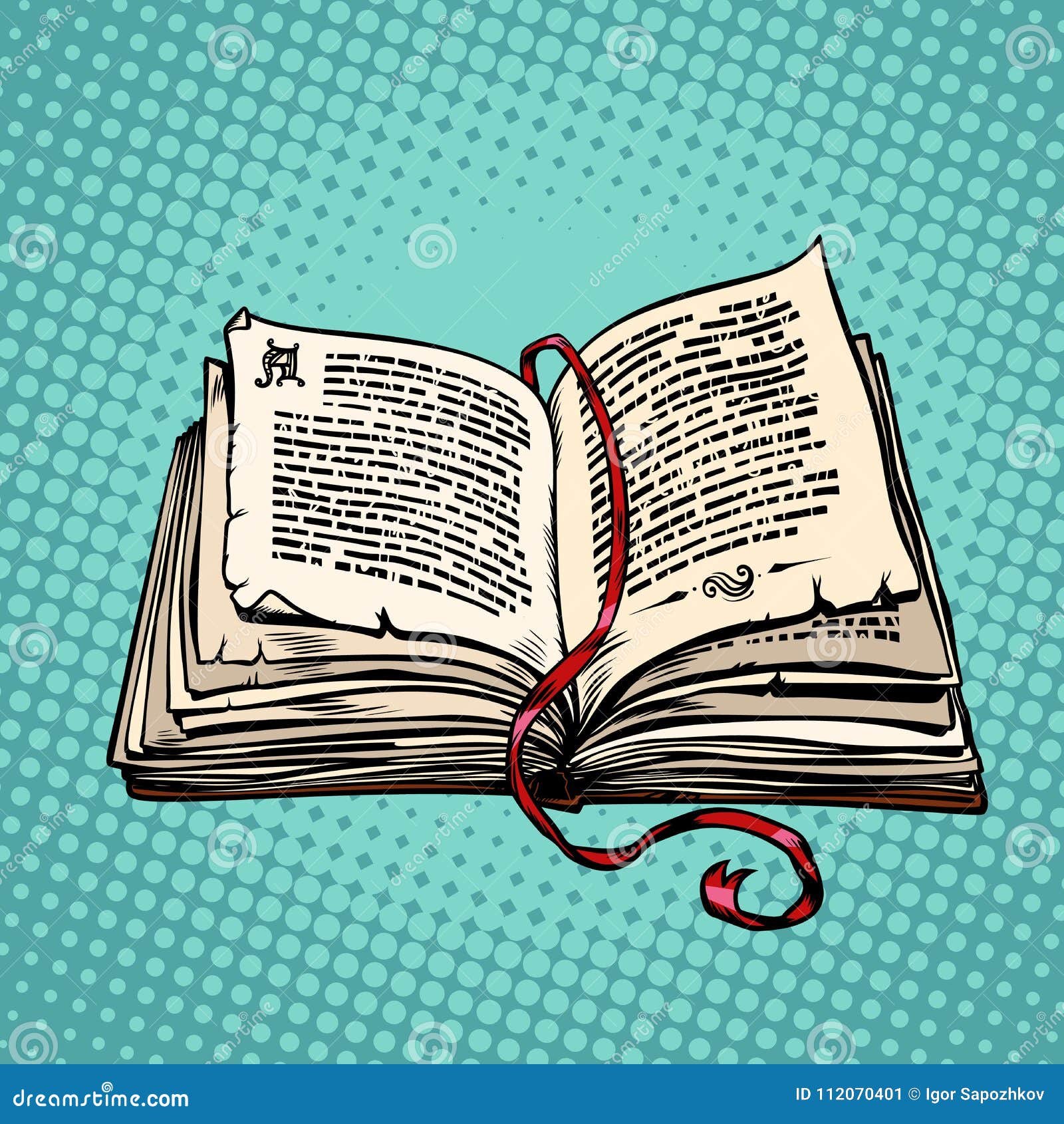 Offnen Sie Altes Buch Mit Text Marchen Oder Roman Vektor Abbildung Illustration Von Literatur Geschichte 112070401