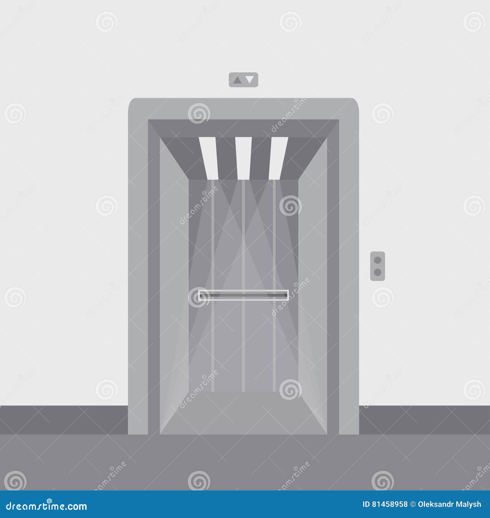 Offnen Sie Aufzugsturen Vektor Abbildung Illustration Von Taste 81458958