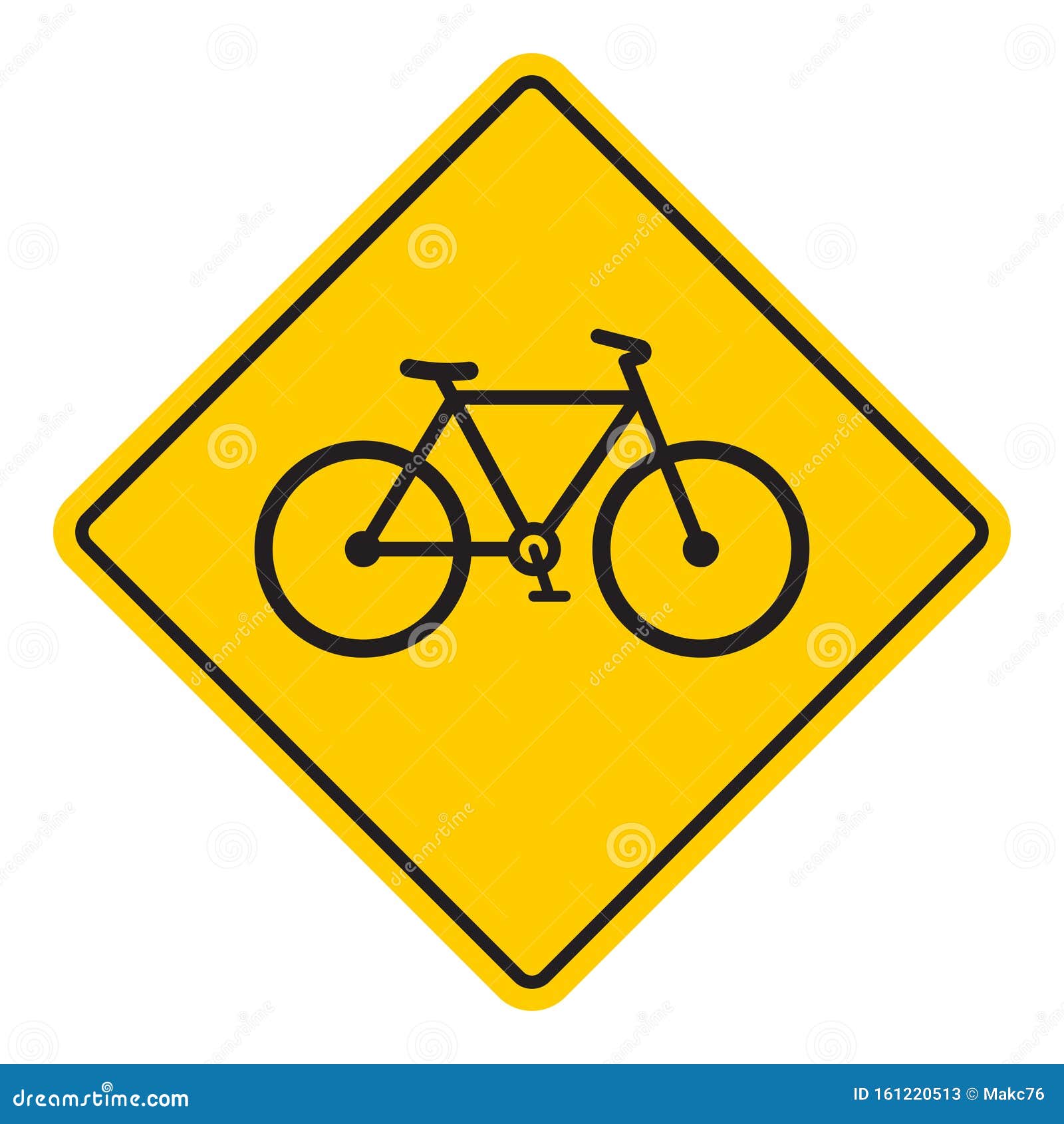 Κίτρινη πινακίδα ποδηλάτου διανυσματική απεικόνιση. εικονογραφία από  bicuspids - 161220513