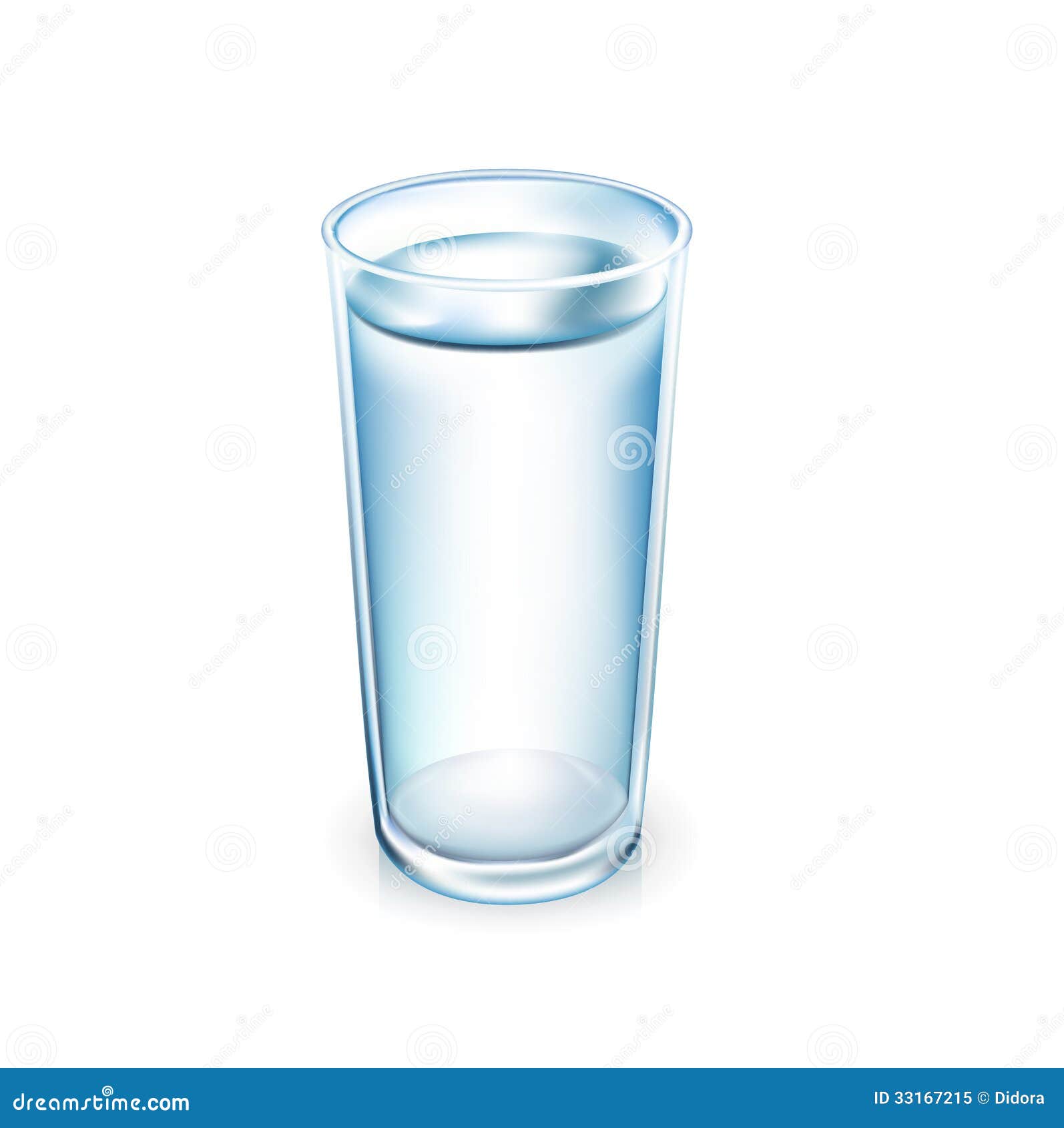present day Corresponding to shape Ποτήρι του νερού που απομονώνεται στο λευκό Διανυσματική απεικόνιση -  εικονογραφία από : 33167215