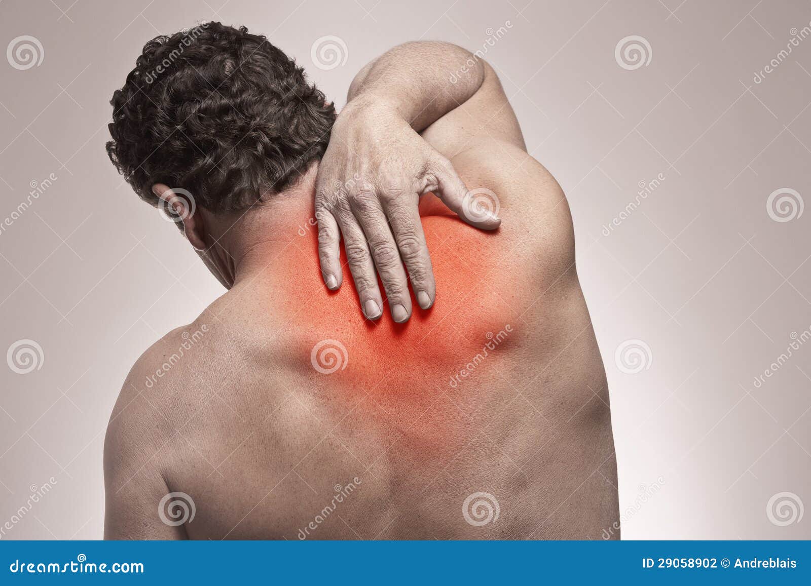 Πόνος στην πλάτη στοκ εικόνες. εικόνα από bodybuilders - 29058902