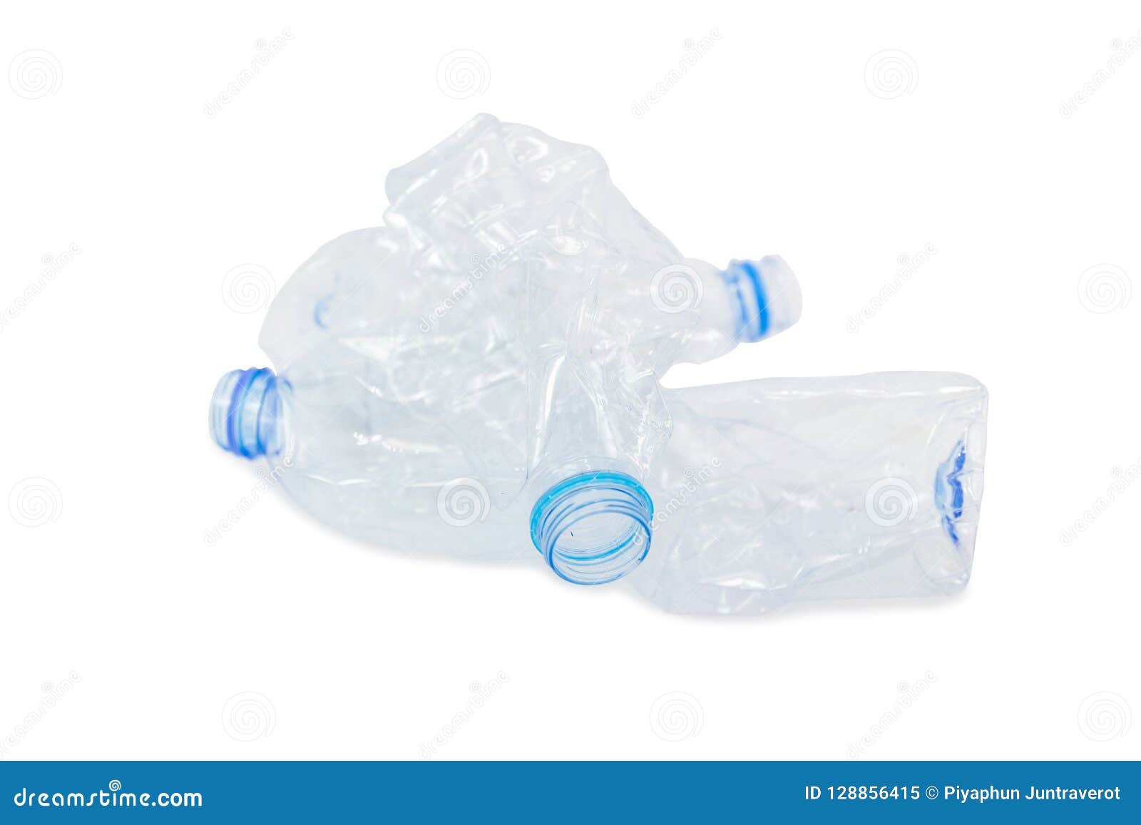 Τα απόβλητα από τα πλαστικά μπουκάλια για την ανακύκλωση θα ανακυκλωθούν  Στοκ Εικόνα - εικόνα από : 128856415