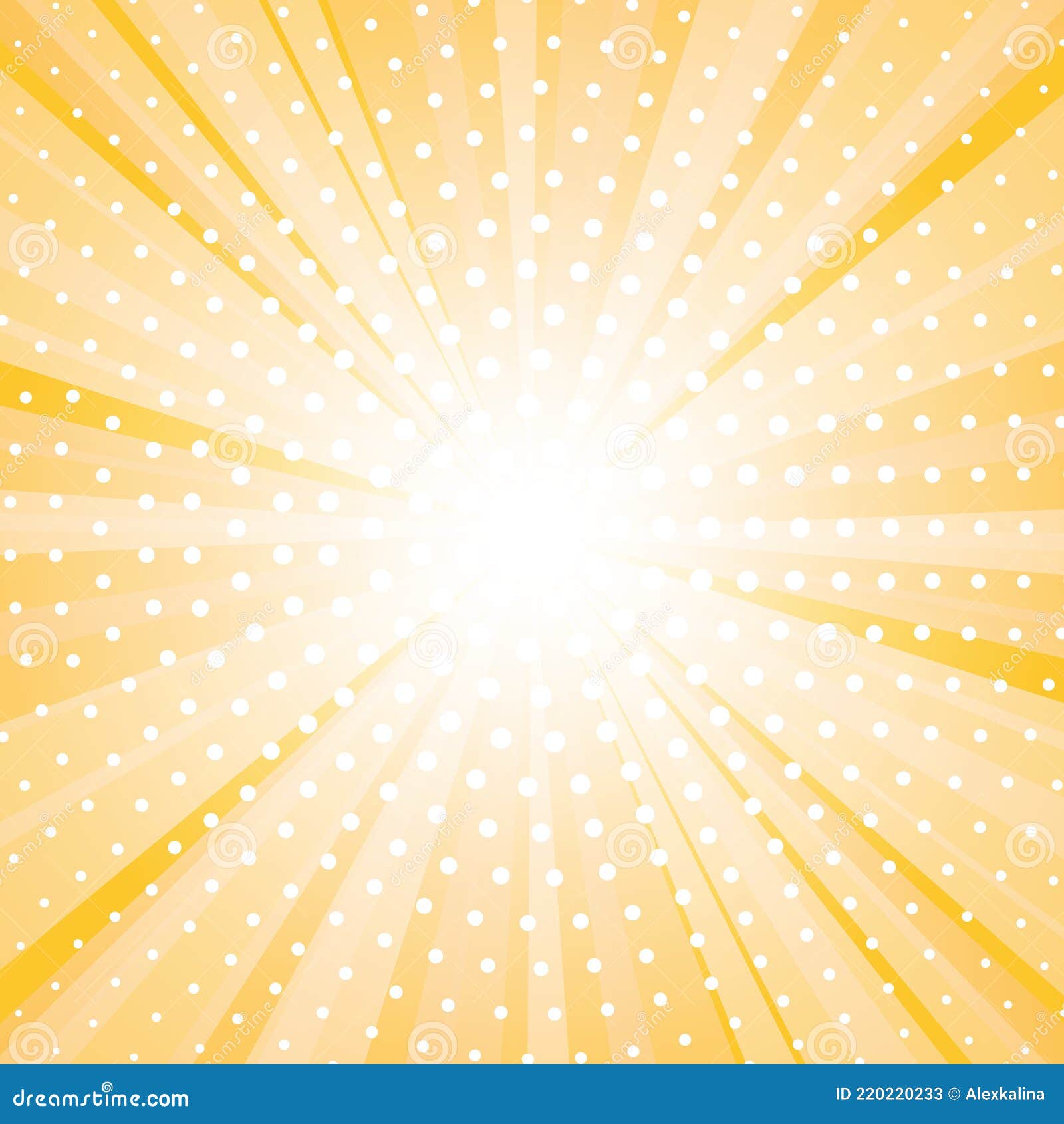 абстрактный желтый фон с солнечными лучами и точками Иллюстрация вектора -  иллюстрации насчитывающей иллюстрация, запачканный: 220220233