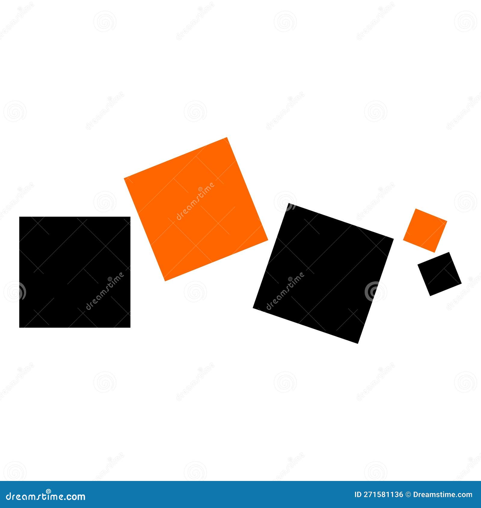 абстрактный черно-оранжевый квадрат в стиле танца логотип компании символ  логотипа белый фон Иллюстрация штока - иллюстрации насчитывающей одежда,  круг: 271581136