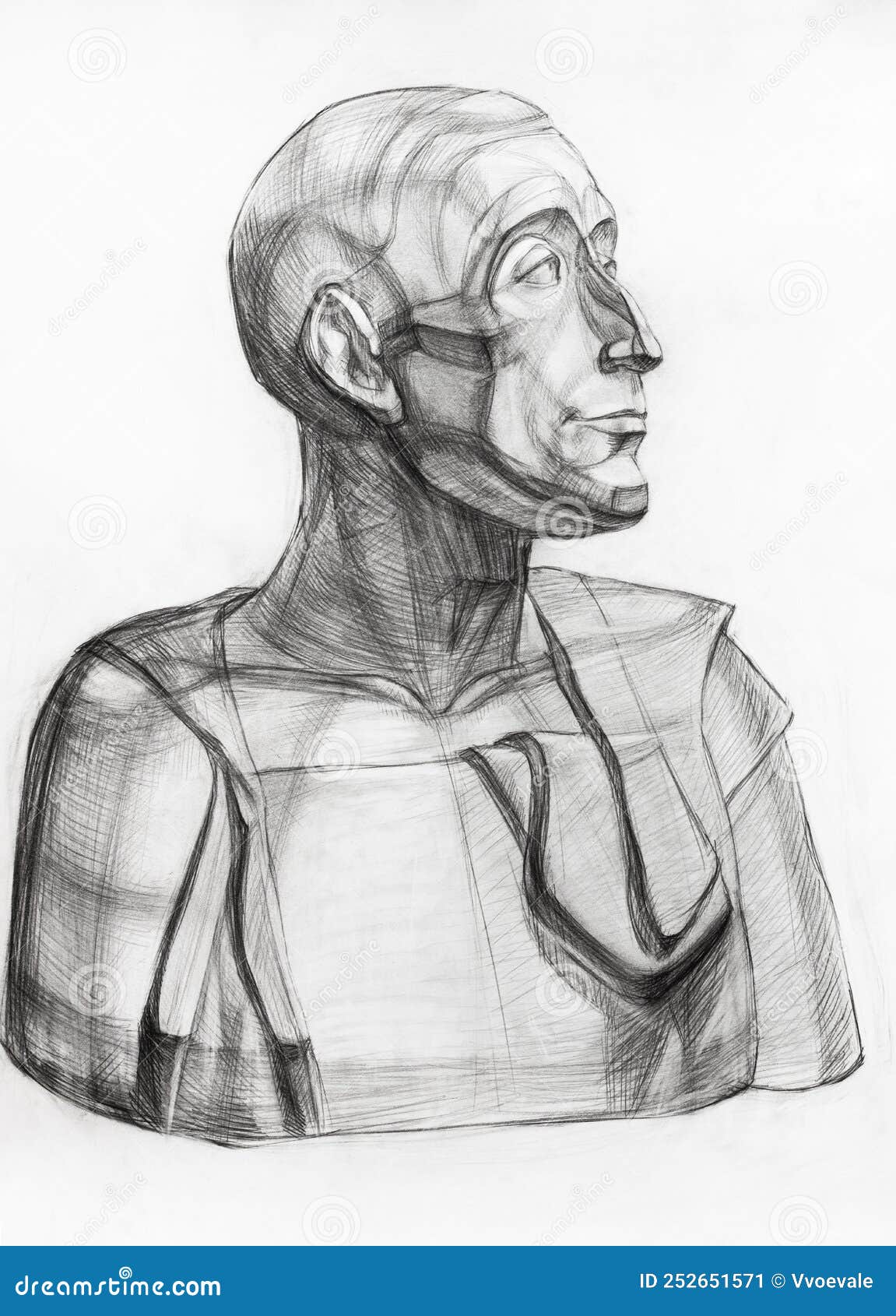 академический рисунок бюста никколо да уццано Стоковое Изображение -  изображение насчитывающей человек, наброски: 252651571