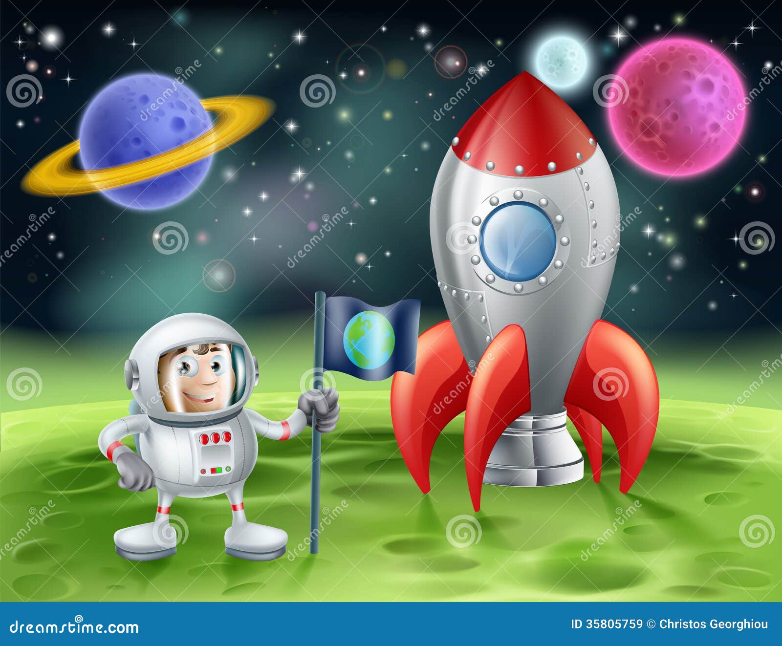 Детская картинка космос