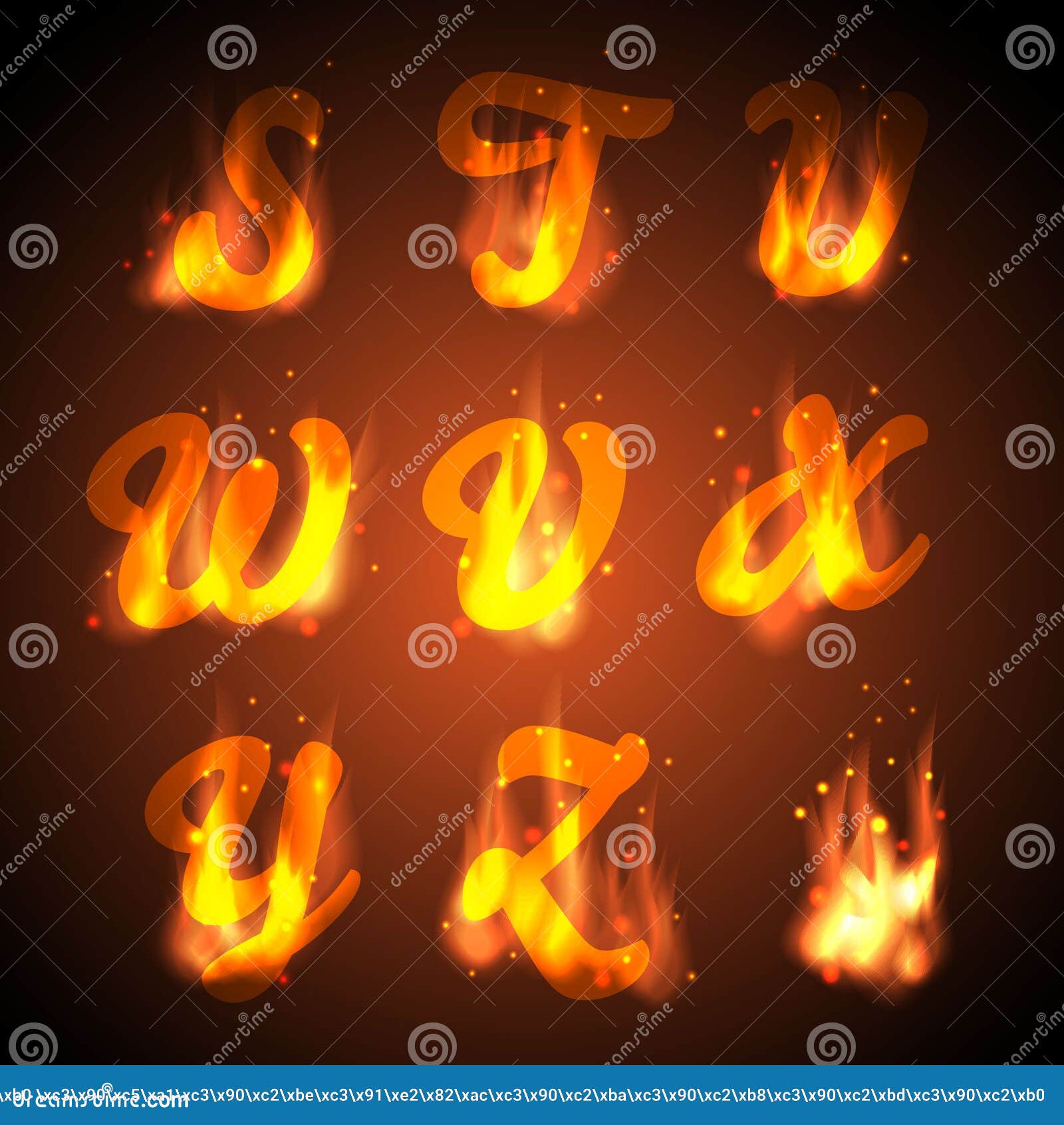 Буквы из огня