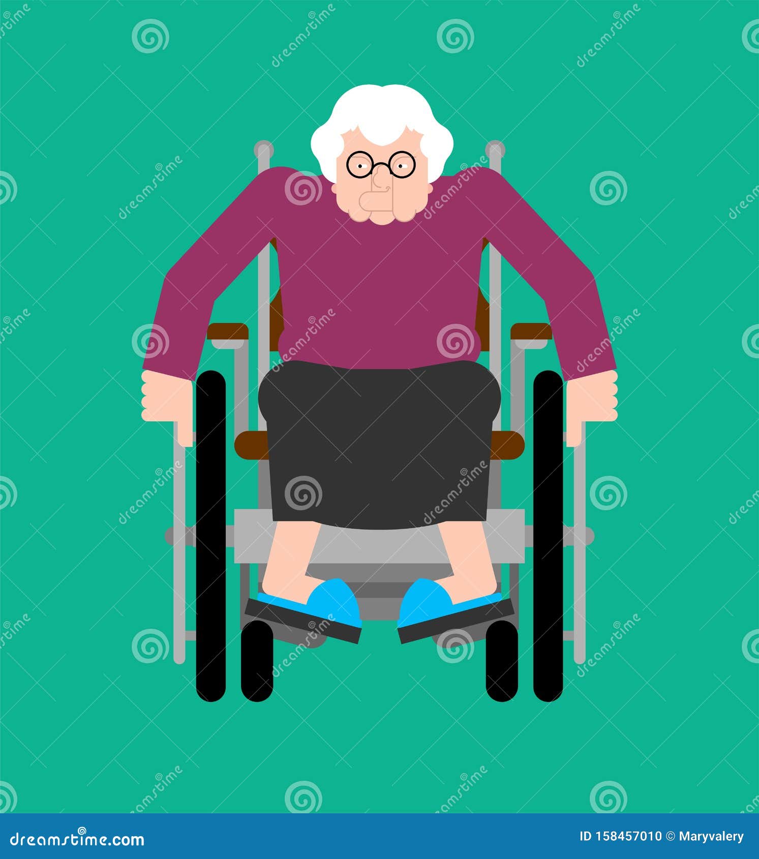 Бабушка в инвалидном кресле