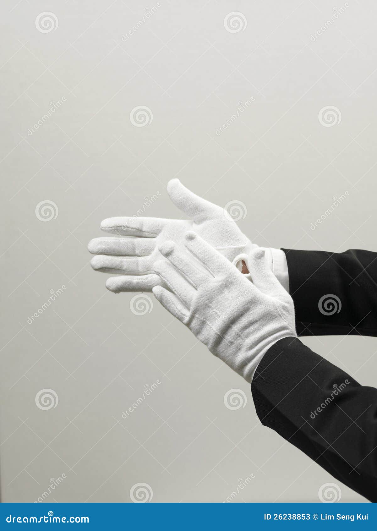 В мешке находятся черные и белые перчатки