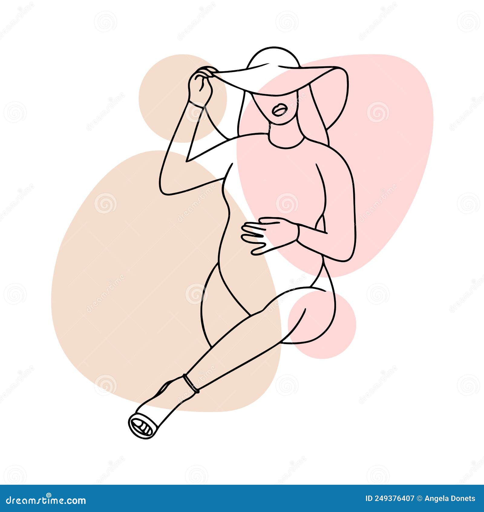 беременная девушка в шляпе и большая беременность Иллюстрация вектора - иллюстрации насчитывающей материнство, девушка: 249376407