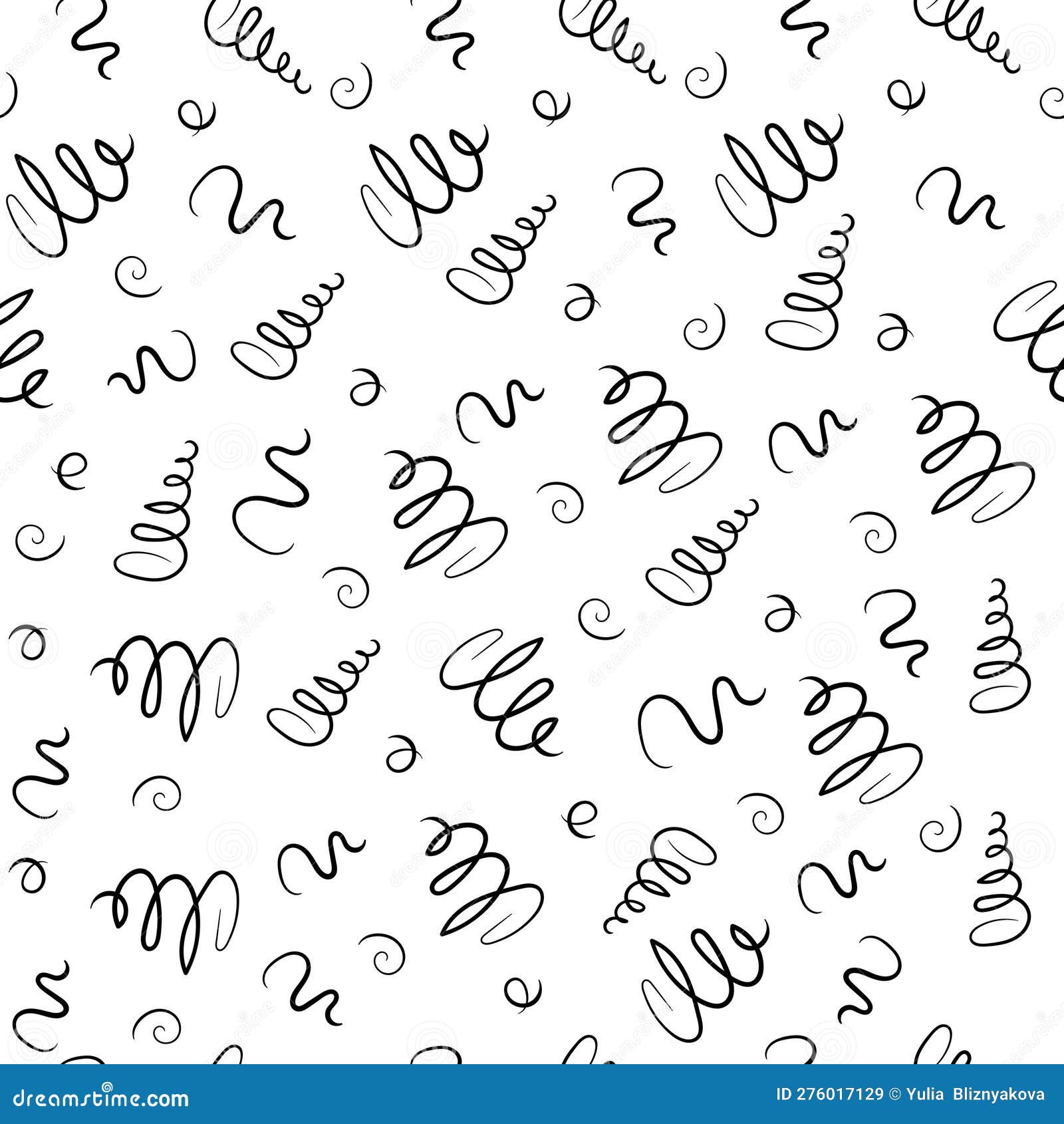 бесшовный черно-белый узор. весёлый фон с пловцами. дети печатают с  серпентином Иллюстрация вектора - иллюстрации насчитывающей конфетти, мило:  276017129