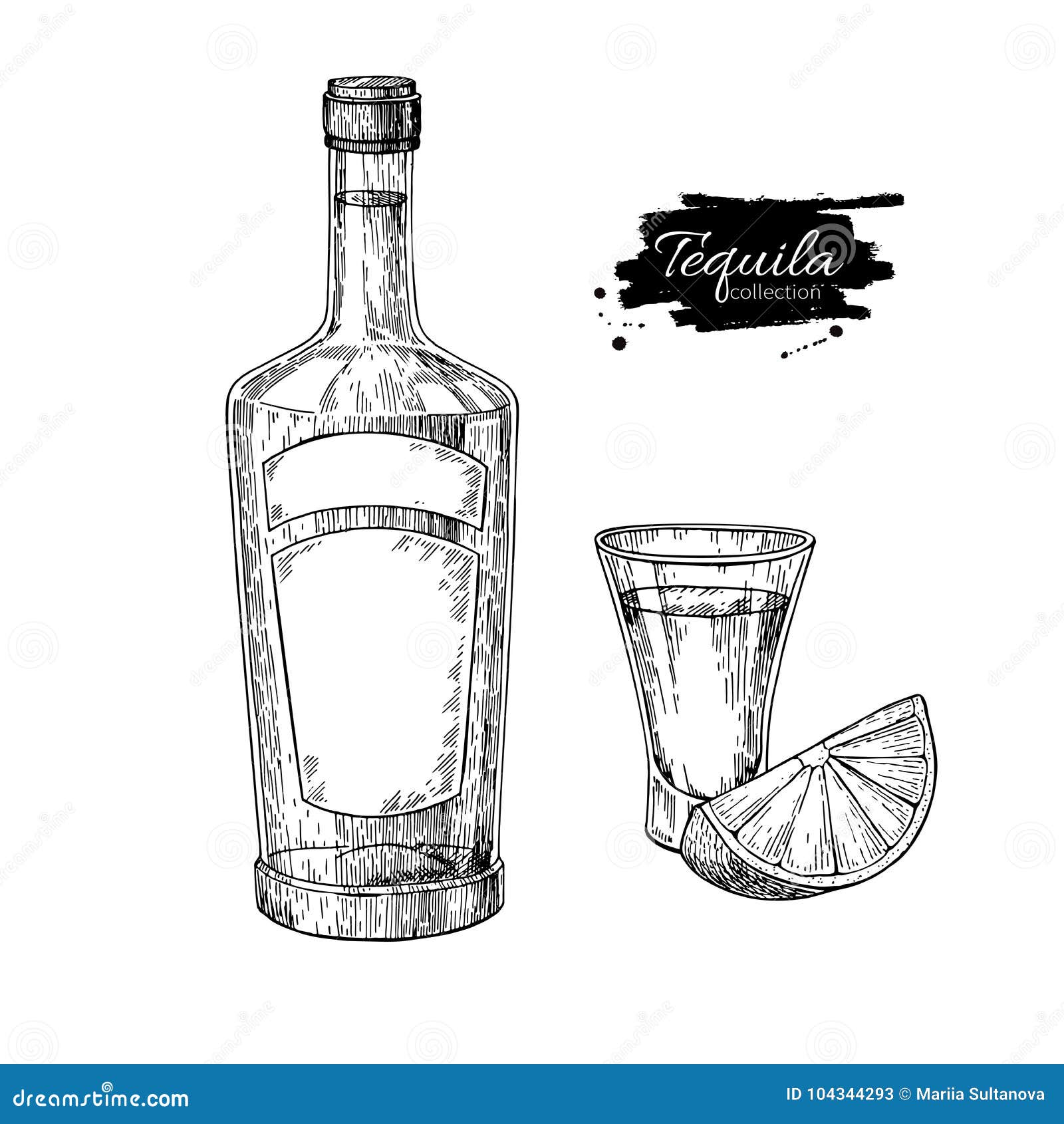 Бутылка эскиз