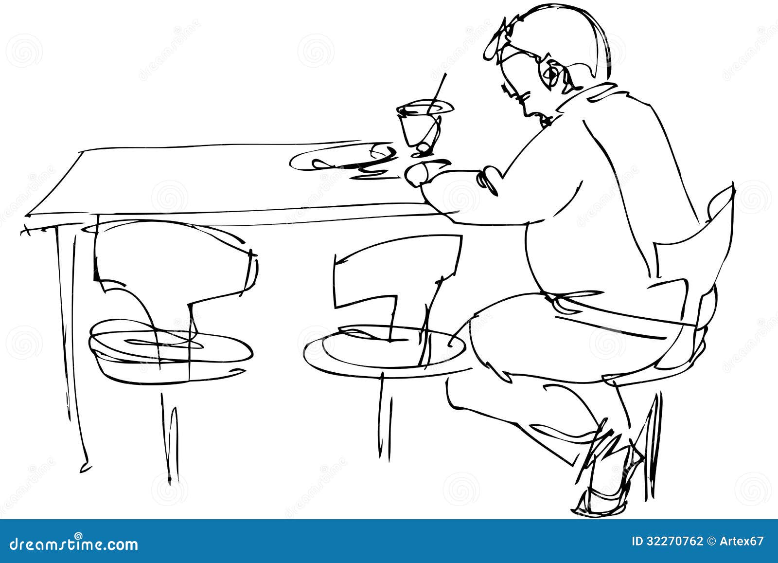 Рисунок сидят за столом