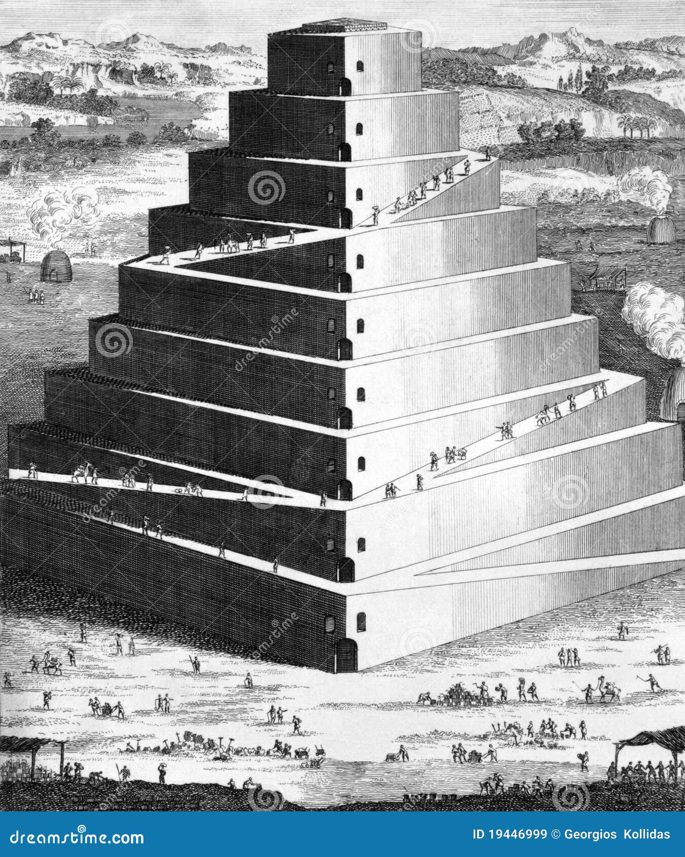 вавилонская башня редакционное стоковое изображение. изображение  насчитывающей башня - 19446999