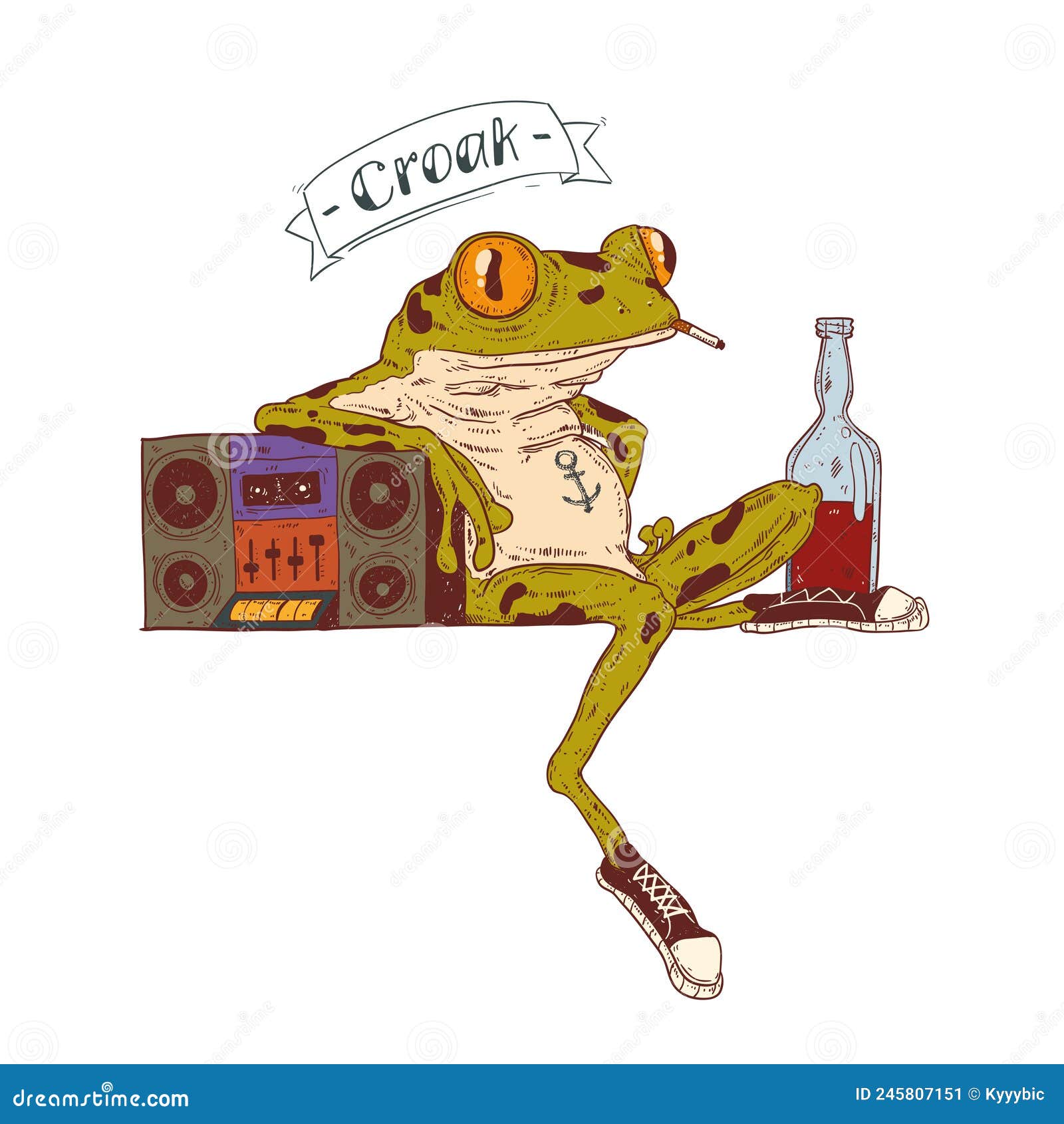 Лягушка с сигаретой