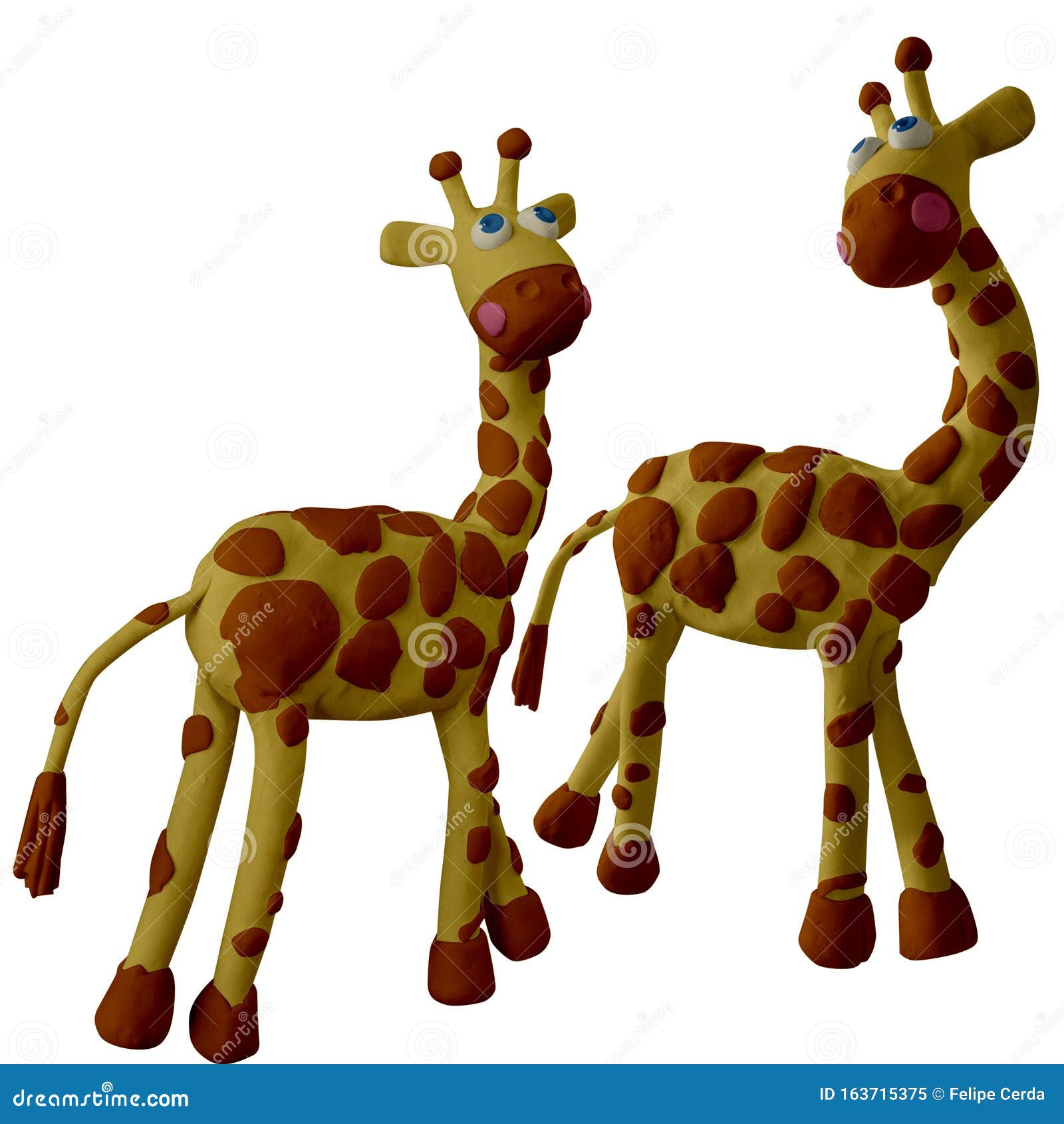 Веселый жираф, ручной работы с глиняной Стоковое Изображение - изображение  насчитывающей счастливо, ребенок: 163715375