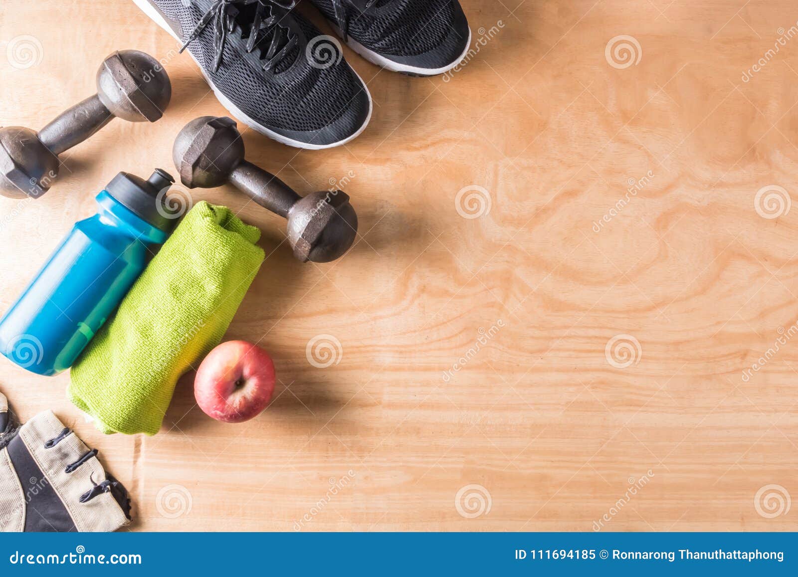 Спортивный инвентарь вид сверху