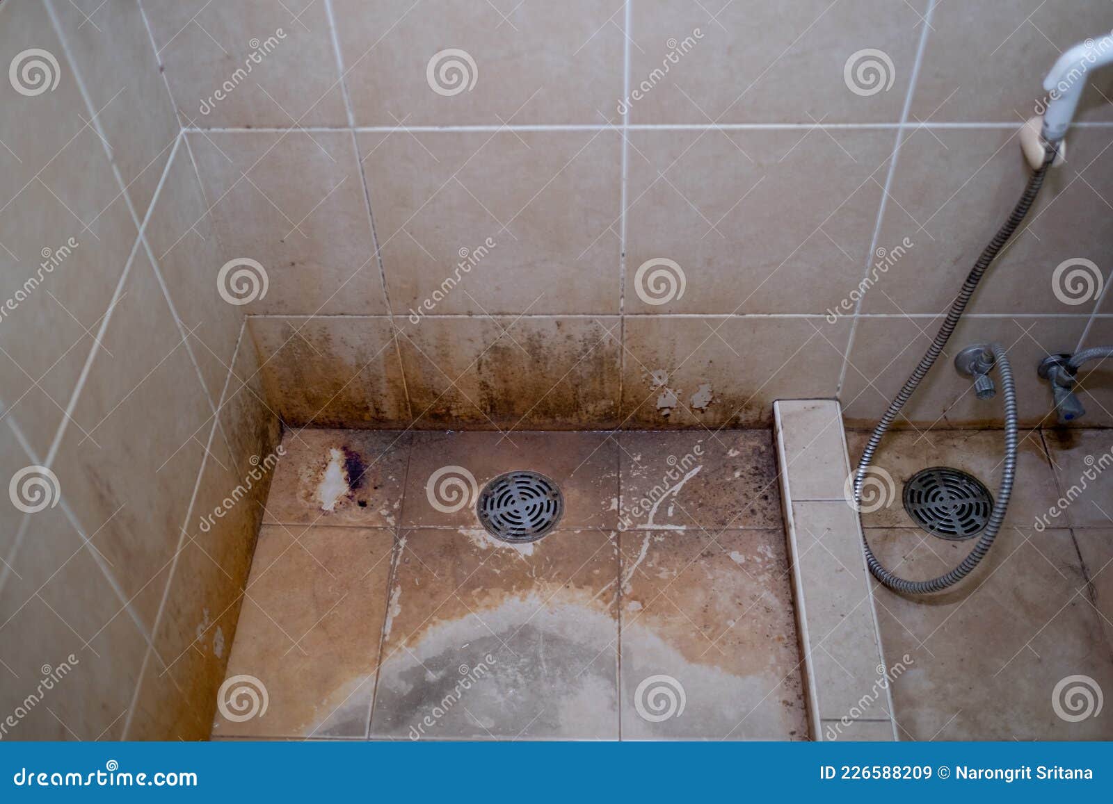 corpulent older in the shower