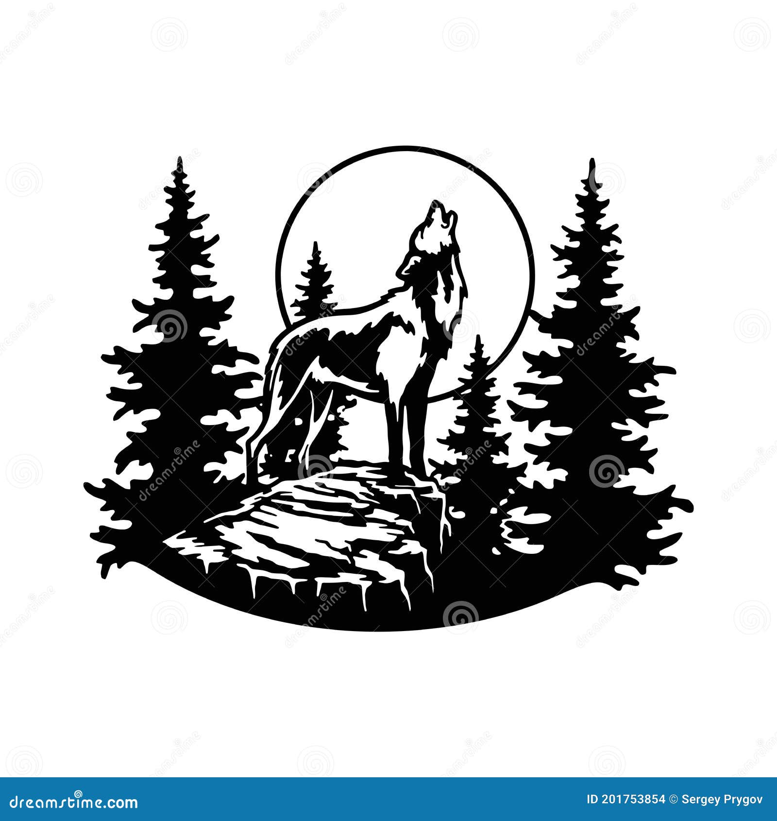 Силуэт в лесу