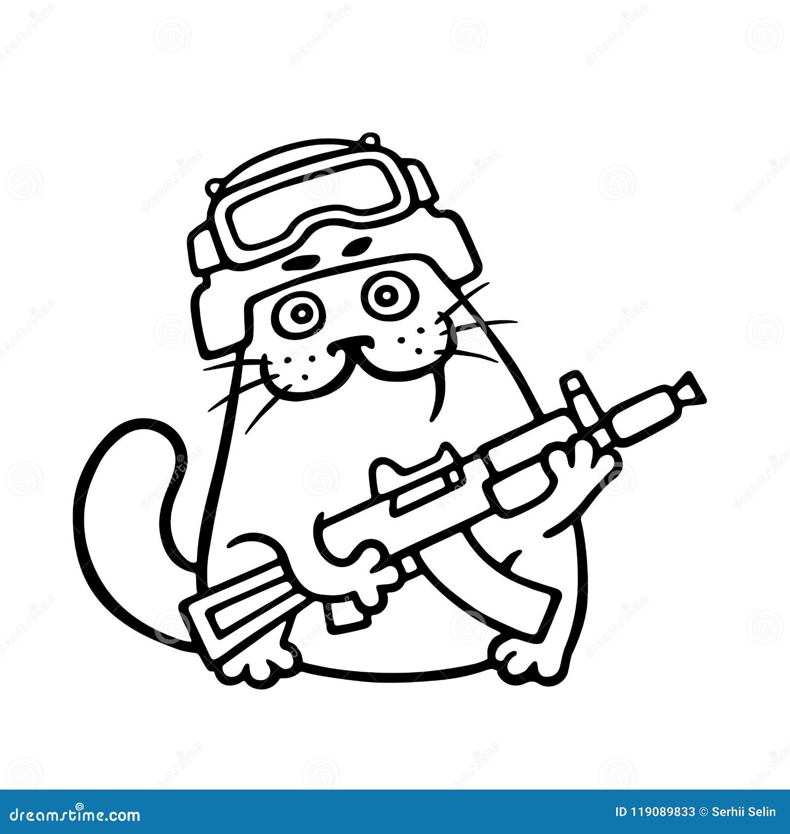 Кот в шлемофоне