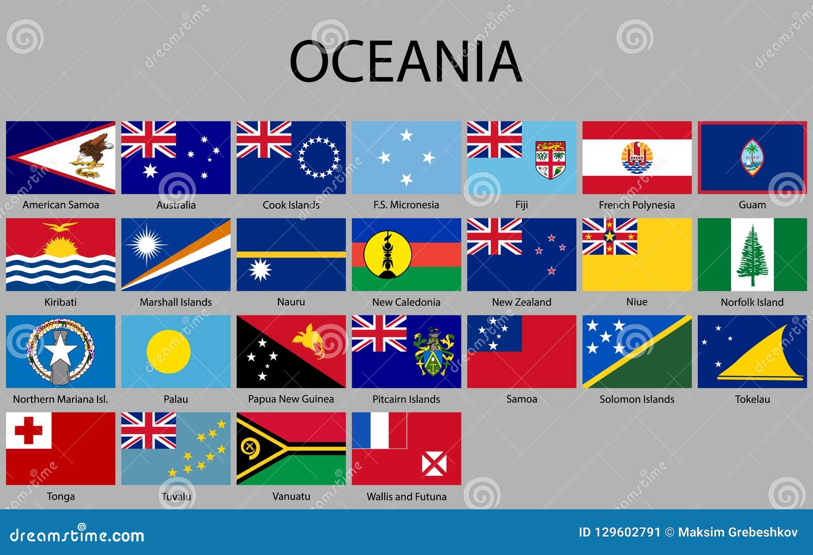 Флаги Океании Фото С Названием