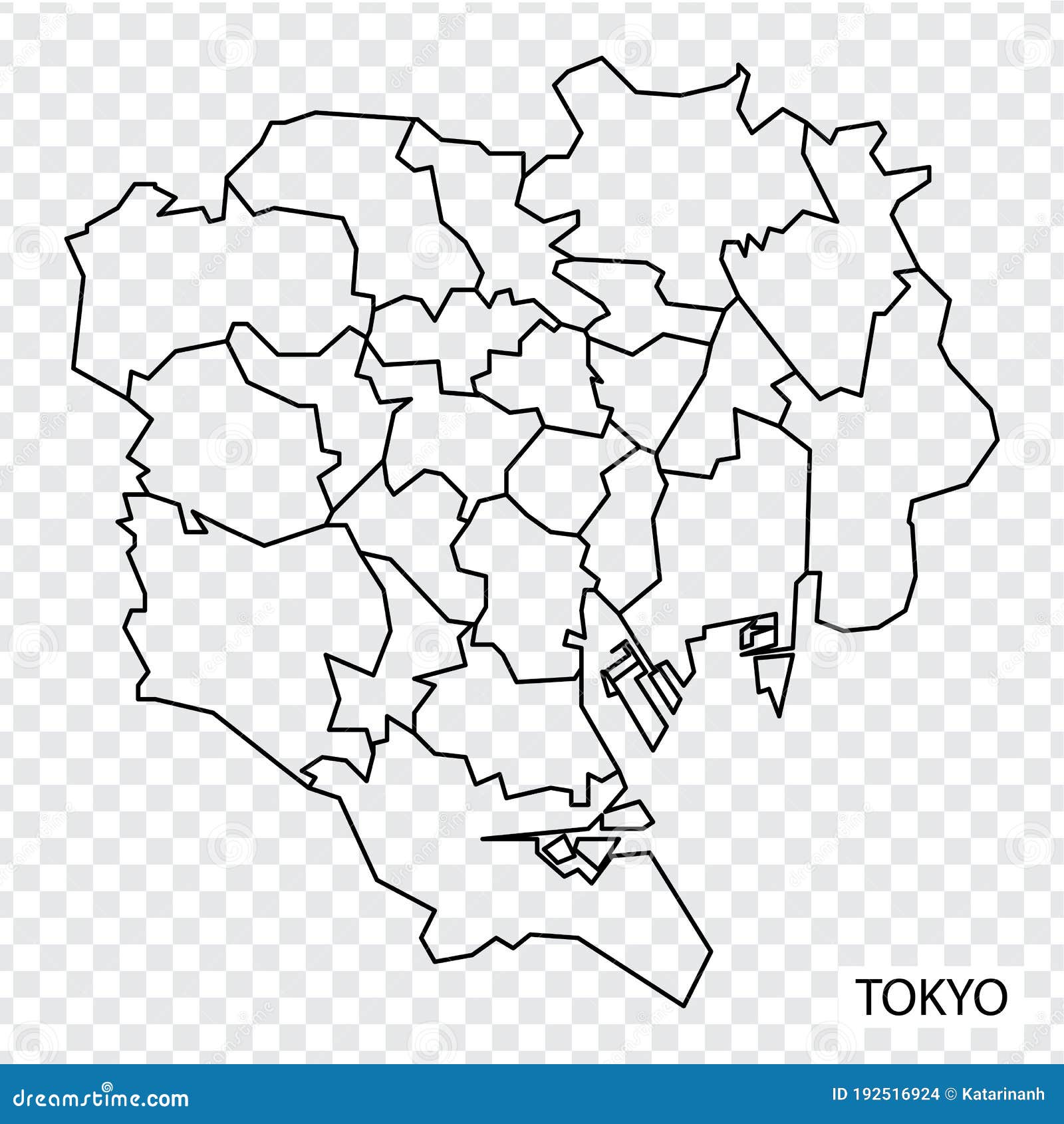 Карта города токио