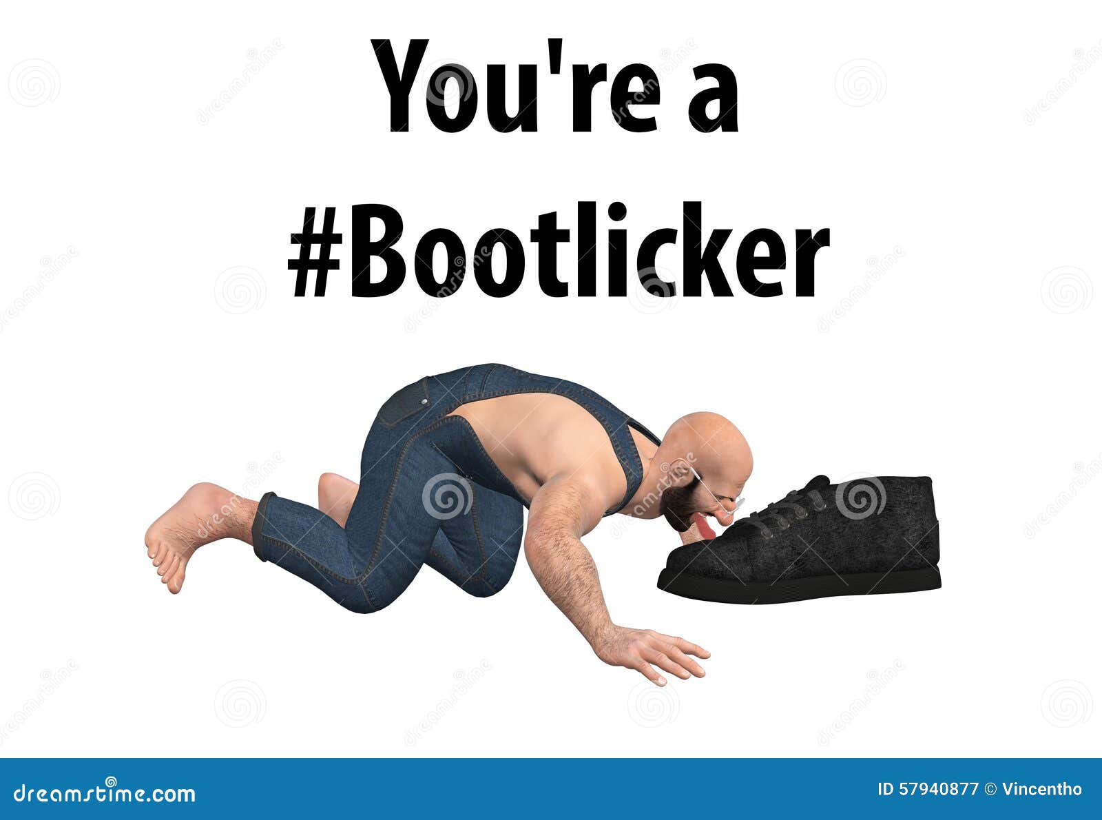 Вы иллюстрация Bootlicker стоковое изображение. иллюстрации насчитывающей б...