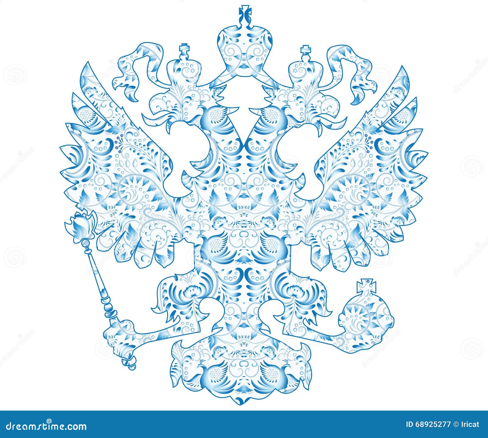 Герб рф на синем фоне